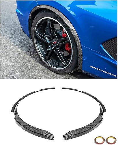 Miniatura 10 de Repuesto para todos los modelos Chevrolet Corvette C8 2020  Paquete de rendimiento para moldura de rueda trasera lateral trasera par de extensiones