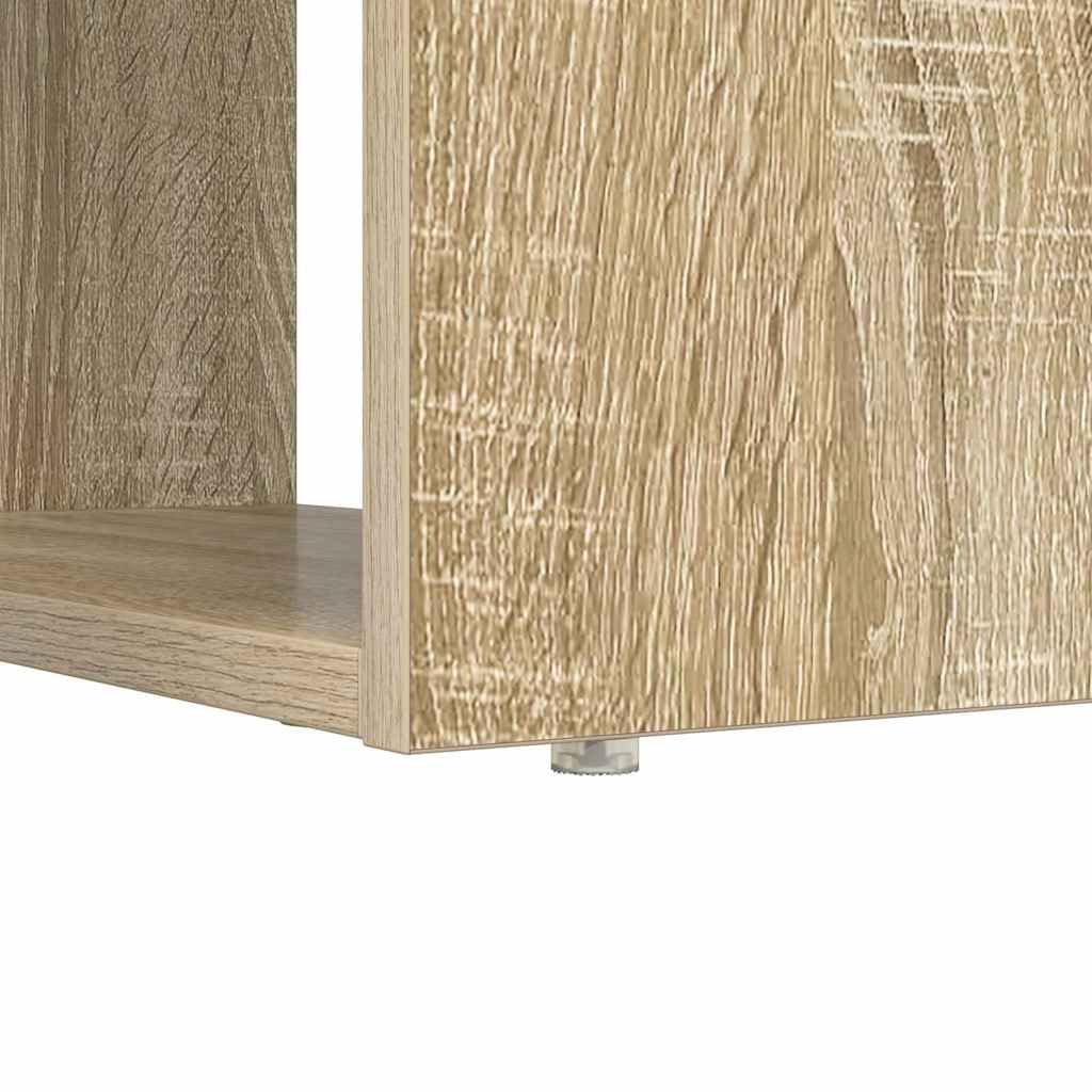 Scrivania Porta PC con Libreria Rovere Sonoma 113x54x120 cm | Tavolo da lavoro con scaffali integrati per organizzare libri e accessori in soggiorno o studio.