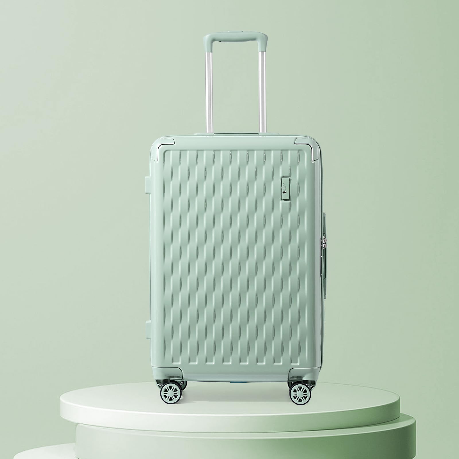 Sea choice Valise Cabine Lot de 2 Ensemble de Bagages avec Vanity Case Rigide Legere pour Bagage à Main ABS+PC à 8 Roues Sets de Bagages 55cm avec Fermeture éclair et Serrure TSA,Vert Matcha