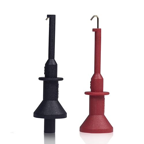 Miniatura 8 de Pinza de gancho de prueba micro para sonda de prueba de enchufe de 0.157 in, mini pinzas de prueba de multímetro, conexión de conversión para punta