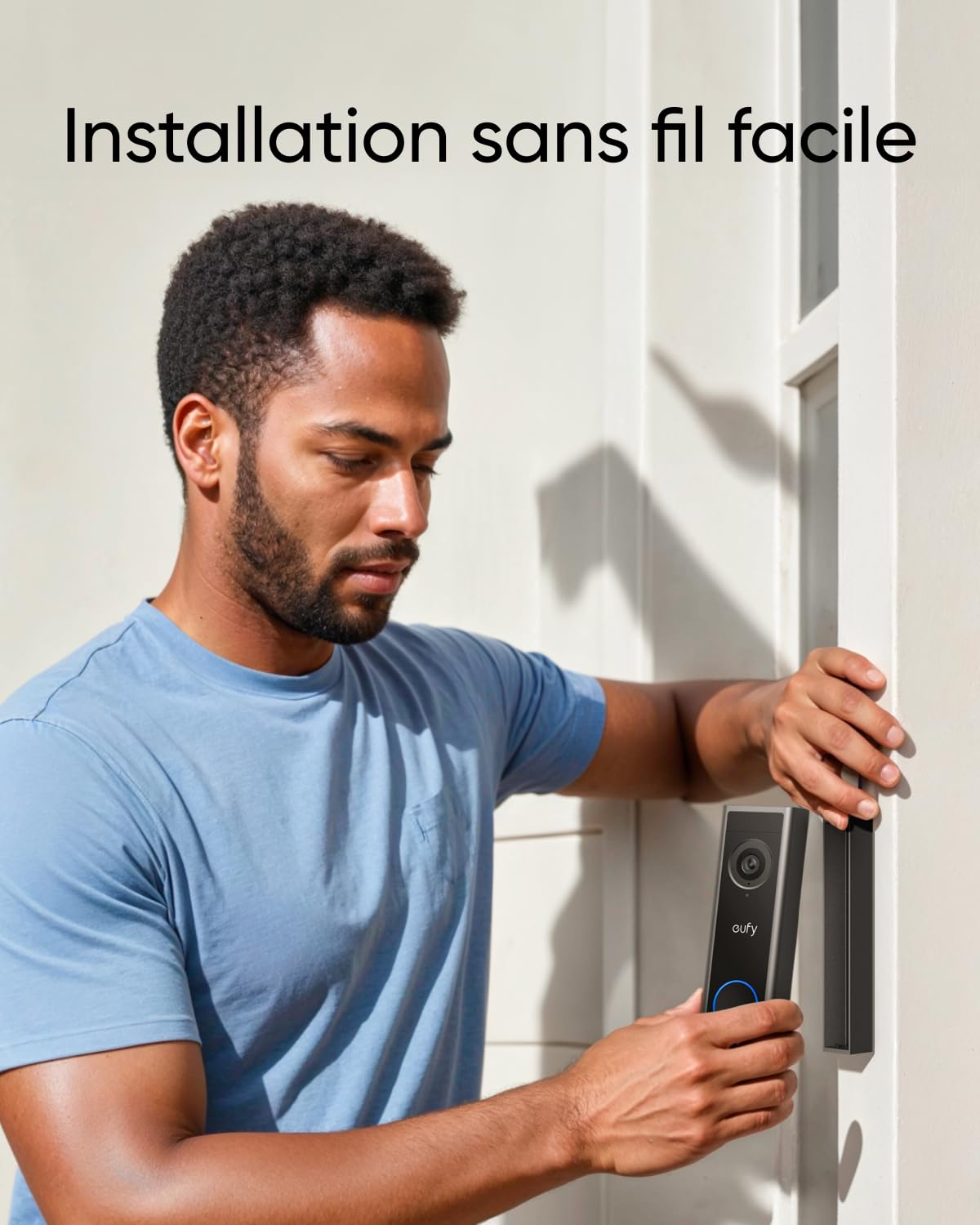eufy Security Sonnette vidéo C30, Alimentation par Batterie, 2K FHD, appels vidéo en Direct, détection des Humains et mouvements, Compatible avec la HomeBase S380, aucuns Frais mensuels