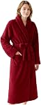Robes pour femmes – Peigne de bain longue en peluche premium pour femmes avec collier de châle, robe chaude douce pour femmes