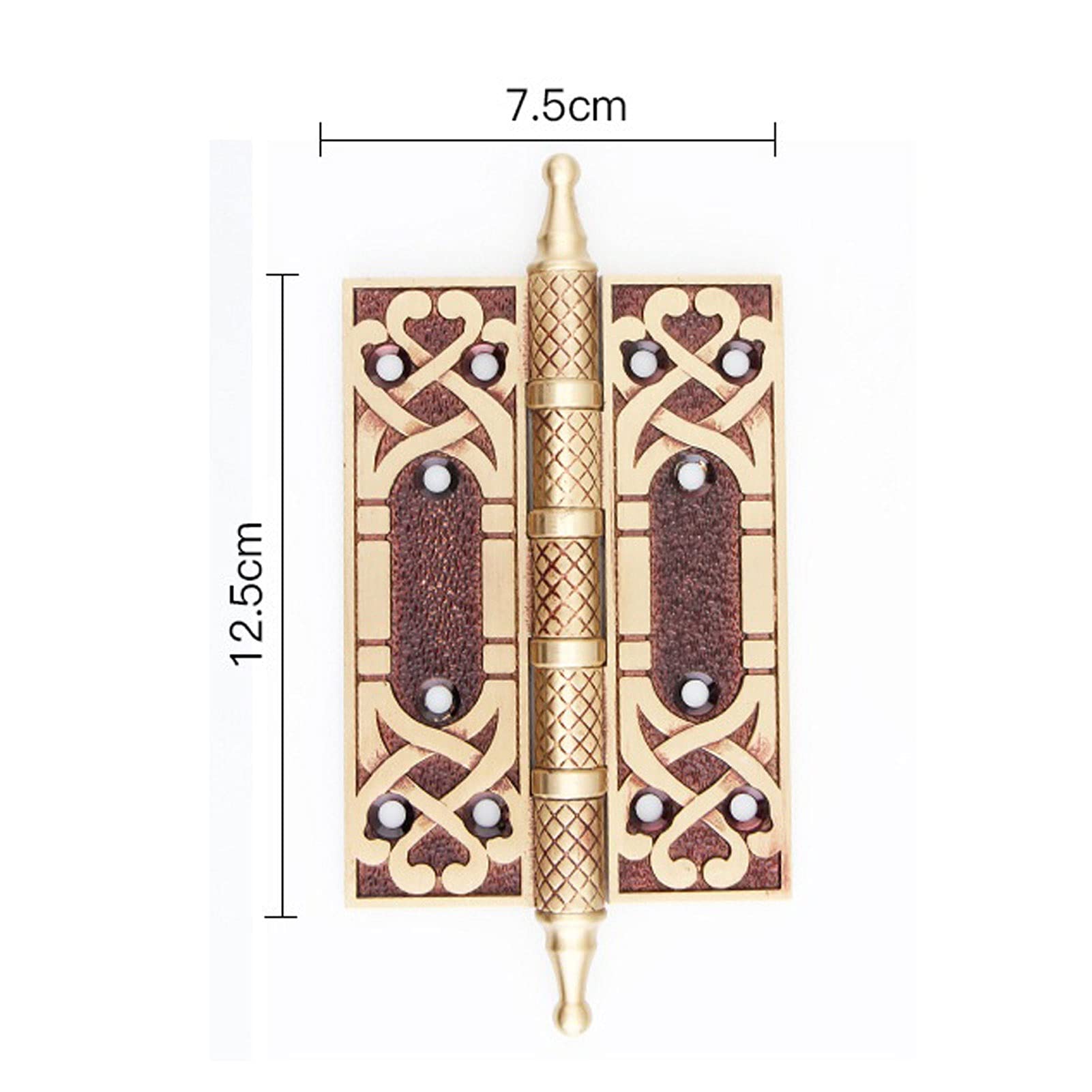 zawiasy， Płasko otwarte ciche zawiasy miedziane w stylu retro, grube(Rose Gold)