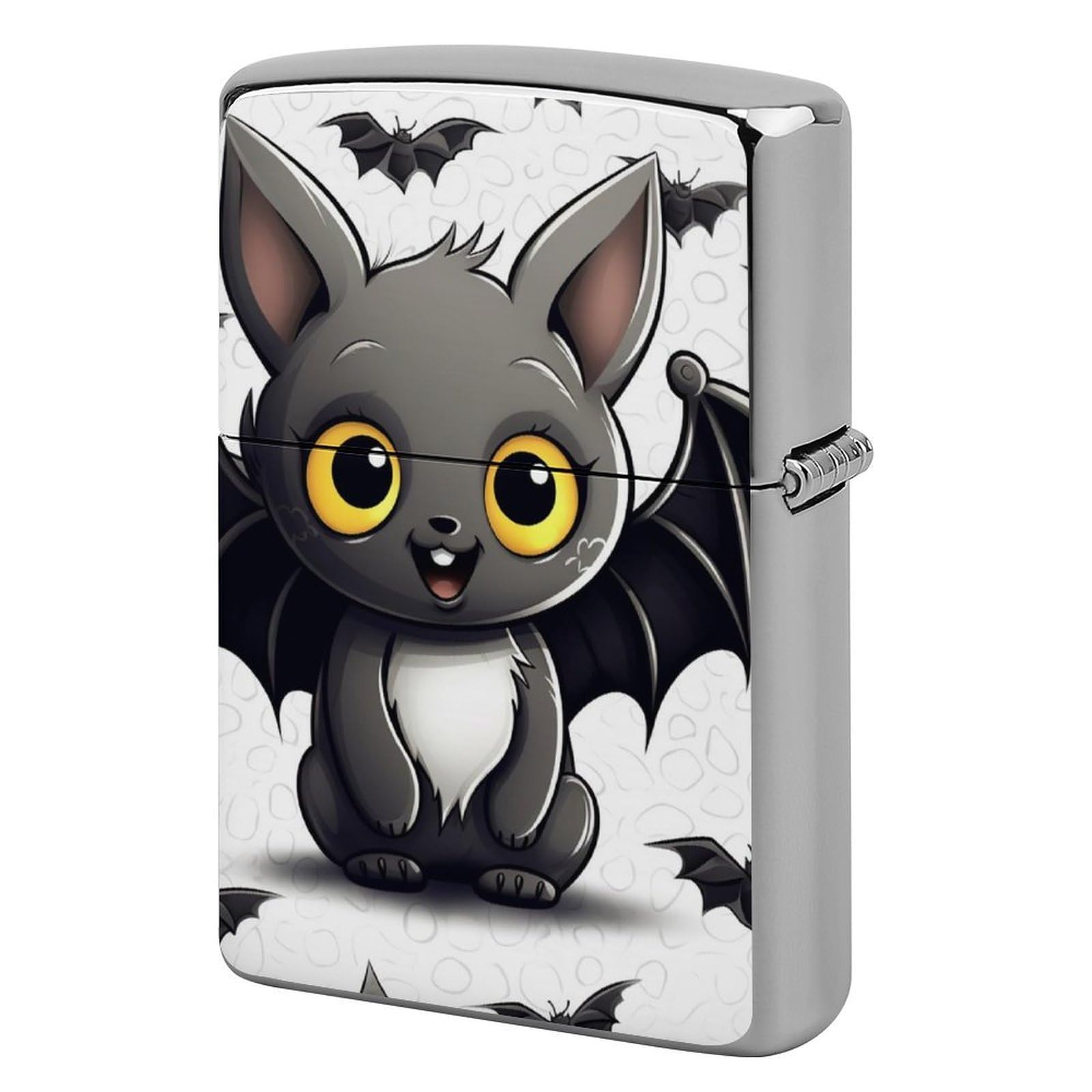 Cute Bat Lighter Case Vintage Metal Lighter Cover Reusable Lighter Protective Sleeve Unique Design Personalized Lighter Sleeve Holder Against Dust and Scratches