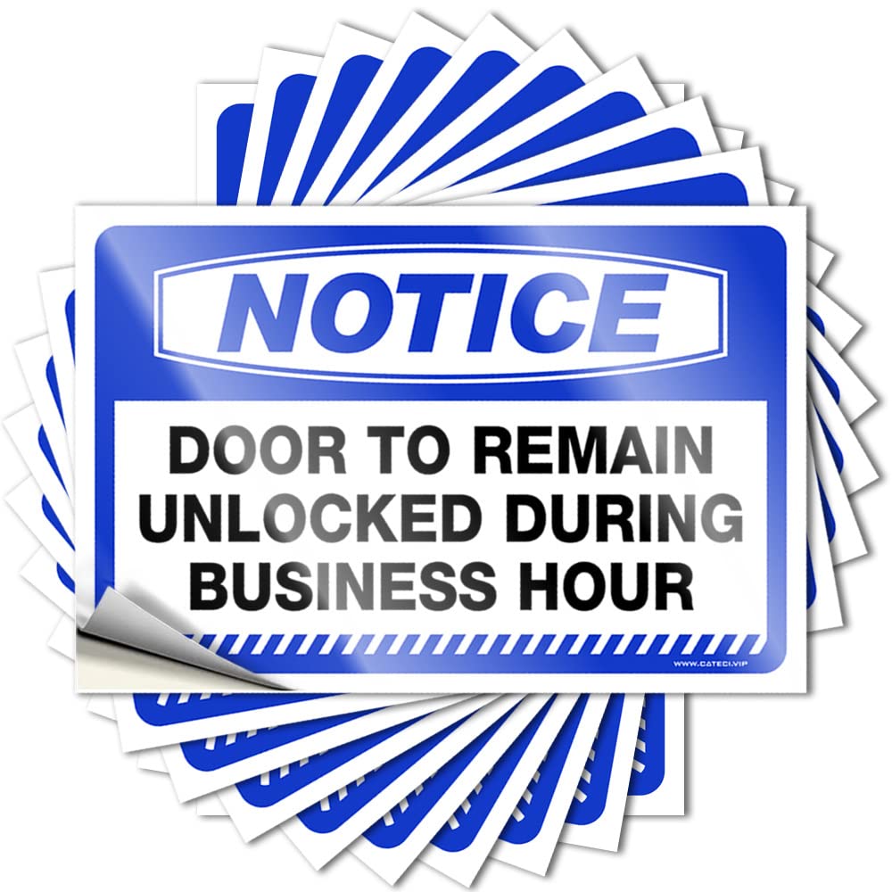 Funny Bumper Stickers for Adults Notice Door to Remain Unlocked During Stickers 10 Pcs Car Sticker Decals Brand Stickers(8X12CM)