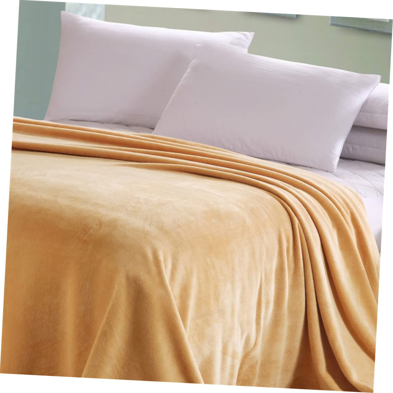 OUNONA Coperta in Pile di Flanella 120x200 CM Color Kaki per Letto