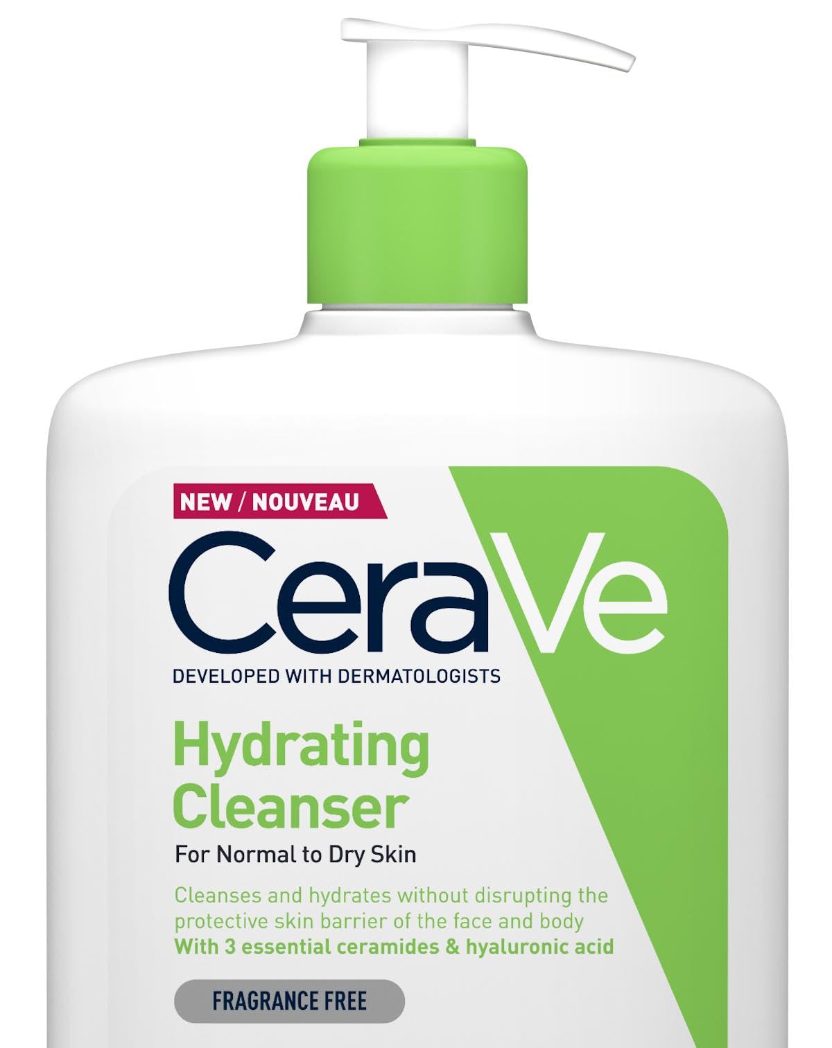 CeraVe Hydrating Cleanser with Hyaluronic Acid for Normal to Dry Skin, 1L