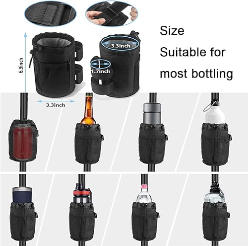 Miniatura 2 de Portavasos para bicicleta, scooter y silla de ruedas, soporte para botella de agua para caminante, carrito de golf y playa, accesorios universales