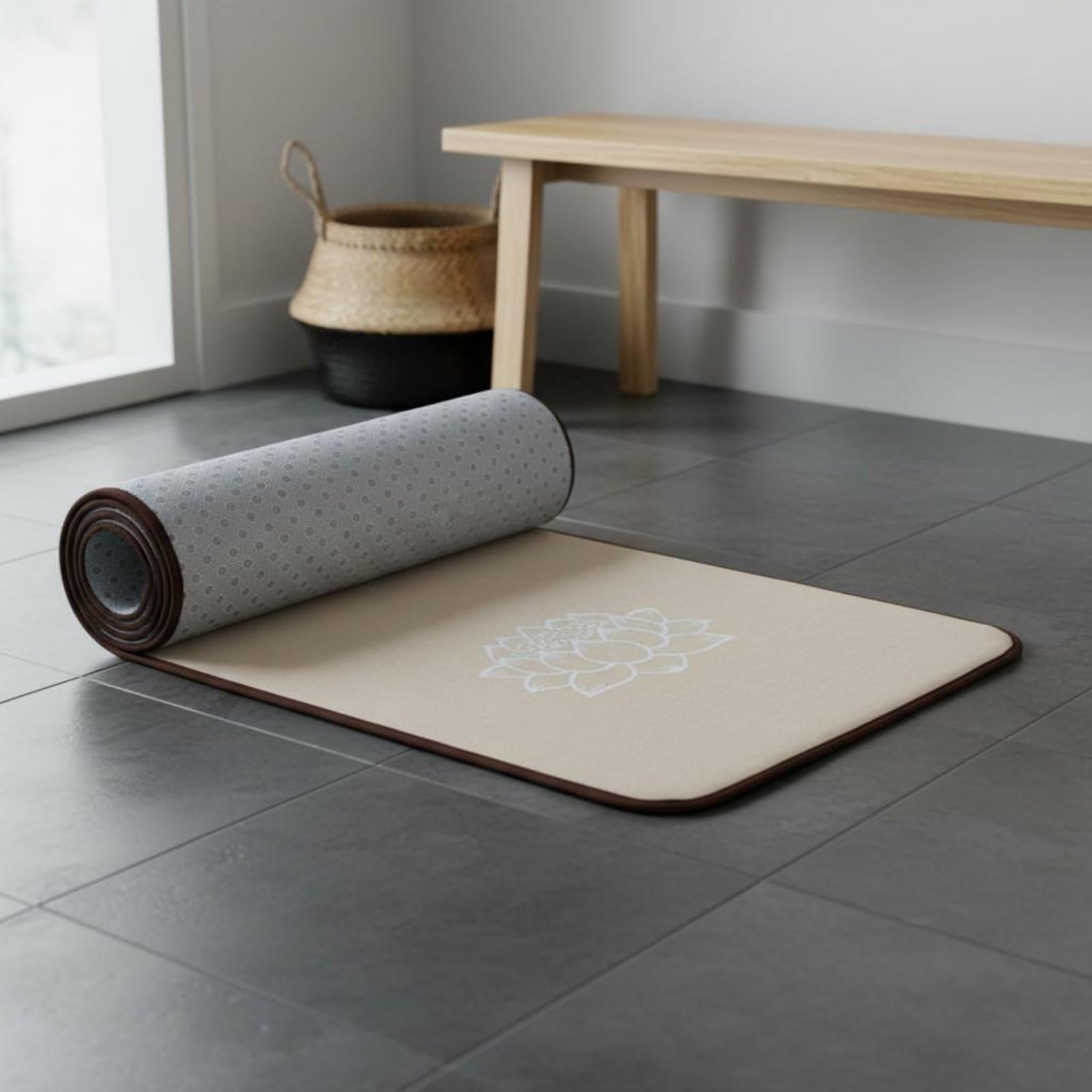 Colcolo Cuscino da Preghiera in Lino Tappetino Prostrazione Tappetino Meditazione Cuscino Ginocchia con Strato Imbottito E Base Antiscivolo Adatto per Casa Tempio Sala di Preghiera, Lino, 70 250cm