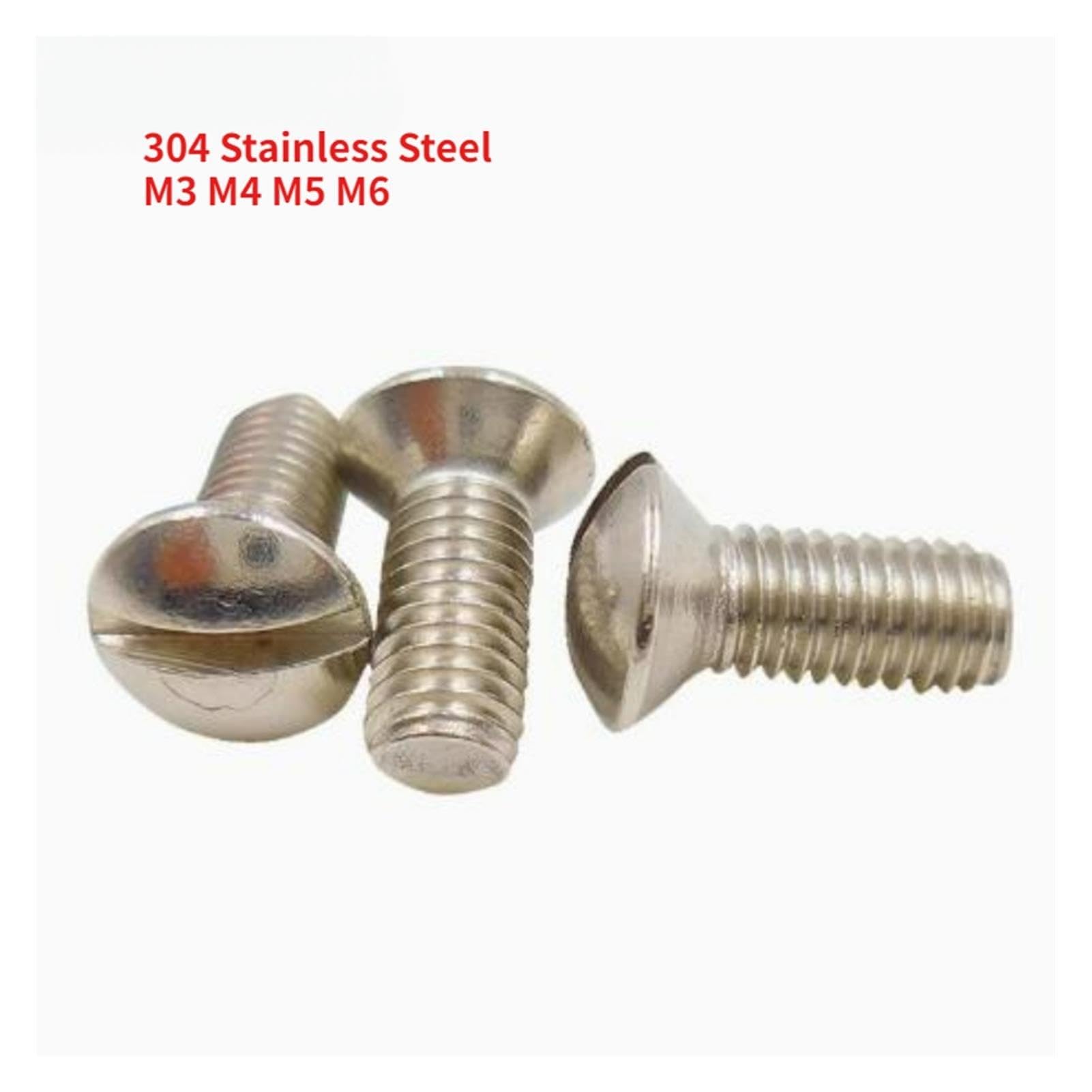 304 Stainless Steel Slotted Countersunk Oval Head Bolt