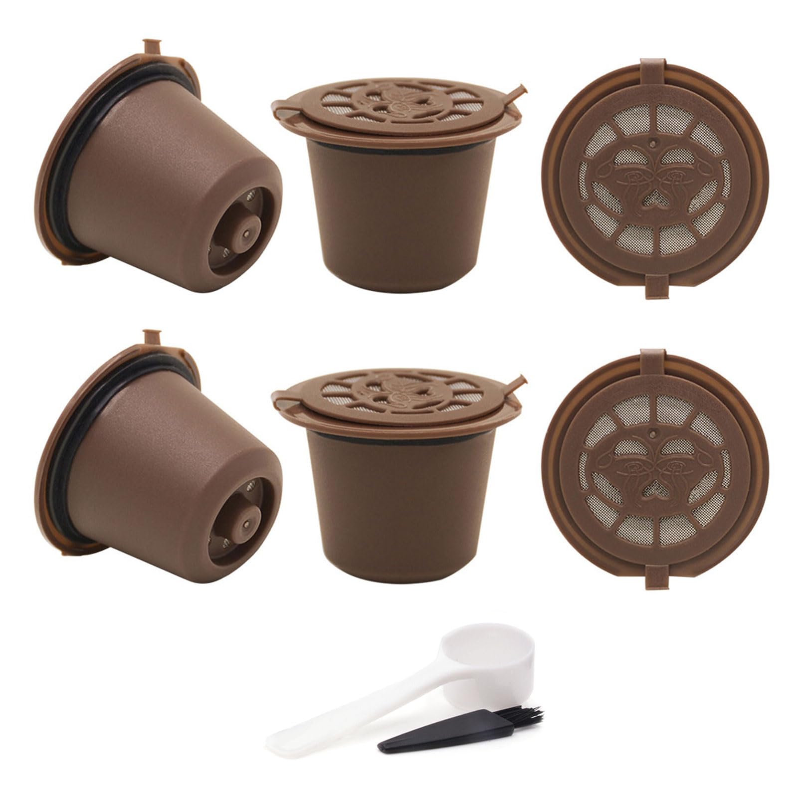 APGLSXY Accuracy Filter Coffee Medication Cup with Detachable Spoon Brush Permanent PRESENTATION Substance Multiple Machine Agreement Medication Coffee Filter with Spoon