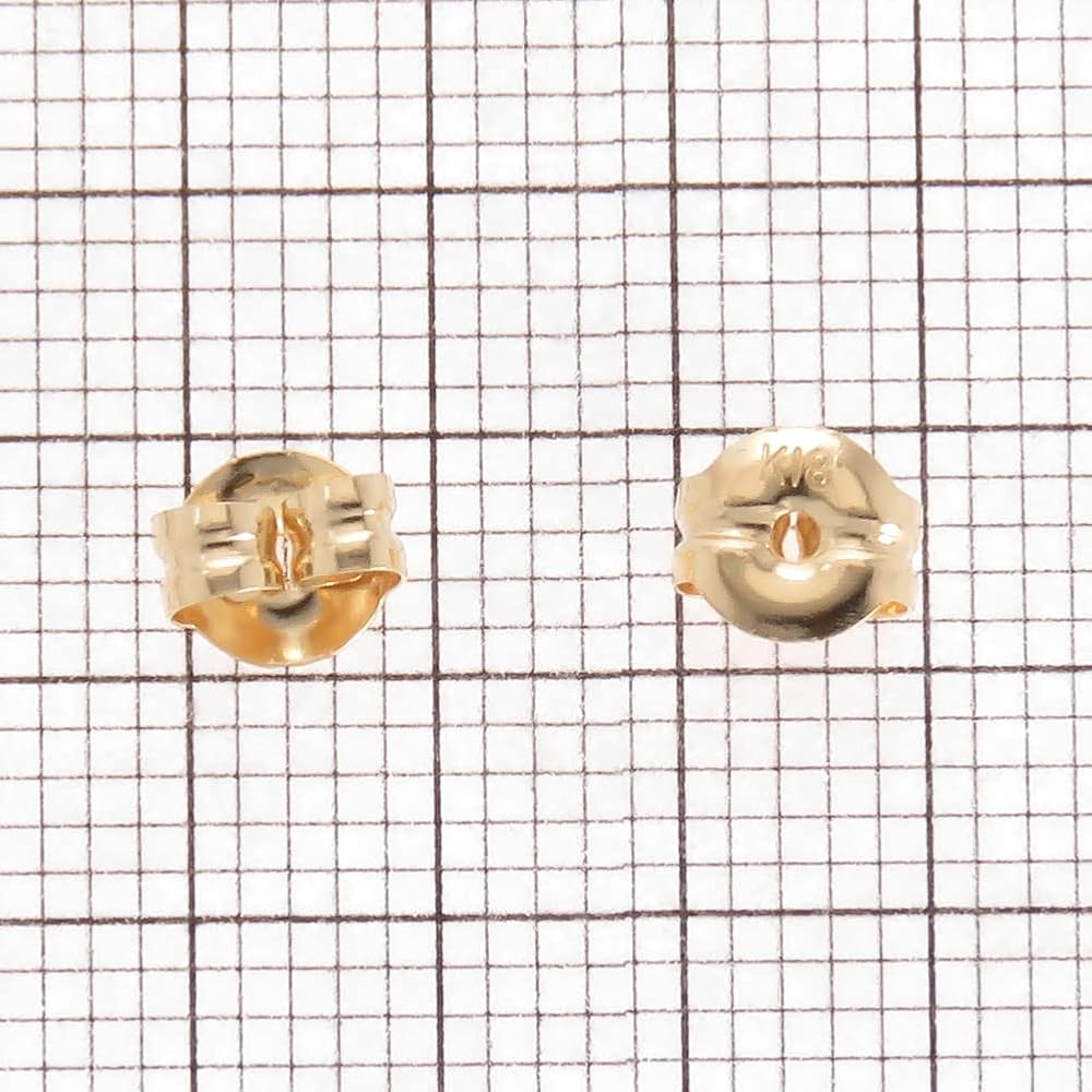Amazon.co.jp: 地金 ピアス 刻印有り キャッチ K18 18金 (K18 L