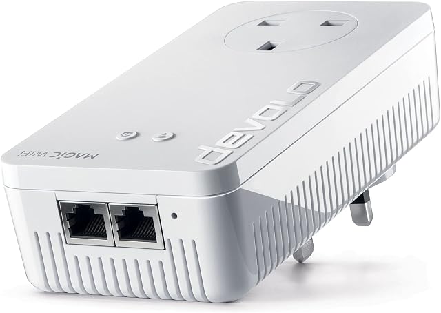Devolo Magic 1-1200 Wi-Fi 5 Add-On Powerline Adapter, Mesh Wi-Fi, (Up To 1200 Mbps Via Powerline, Wi-Fi 5, Wi-Fi Anywhere, Access Point, 2x Fast Ethernet Ports, Stable Home Working)