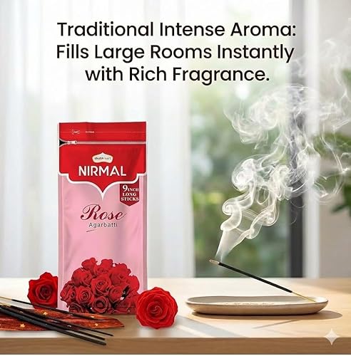 Vista 12 de Shubhkart Nirmal - Varitas de incienso de sándalo, paquete de 2 inciensos, 200 varitas de alta calidad, Haldi Chandan, fragancia de larga duración
