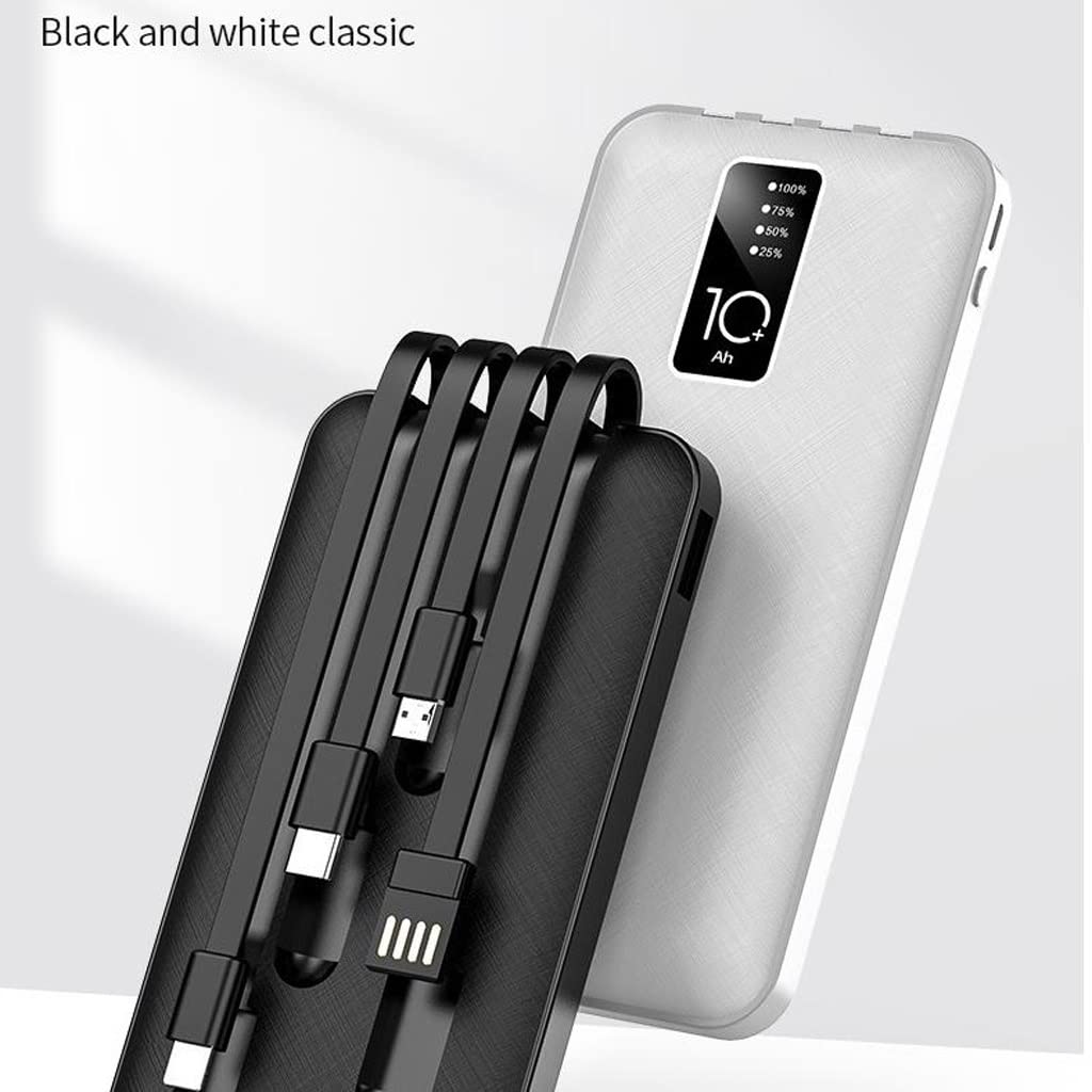JJJ Samodzielny mini powerbank 20 000 mAh przenośny powerbank do szybkiego ładowania o dużej pojemności (kolor: biały)
