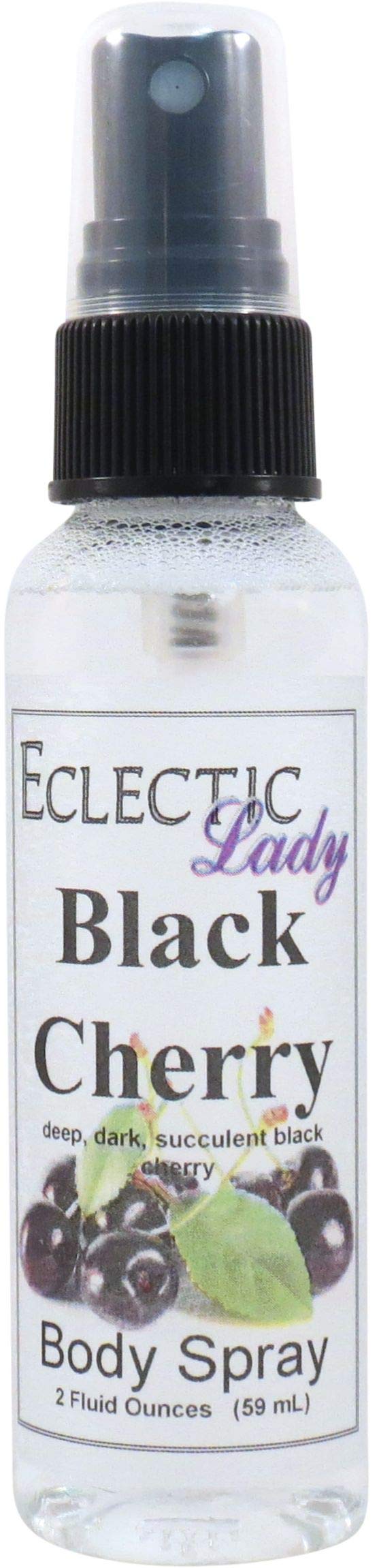 Eclectic Lady Black Cherry Body Spray, Double Strength, 2 ounces, Body Mist for Women with Clean, Light & Gentle Fragrance, Cologne with Soft, Subtle