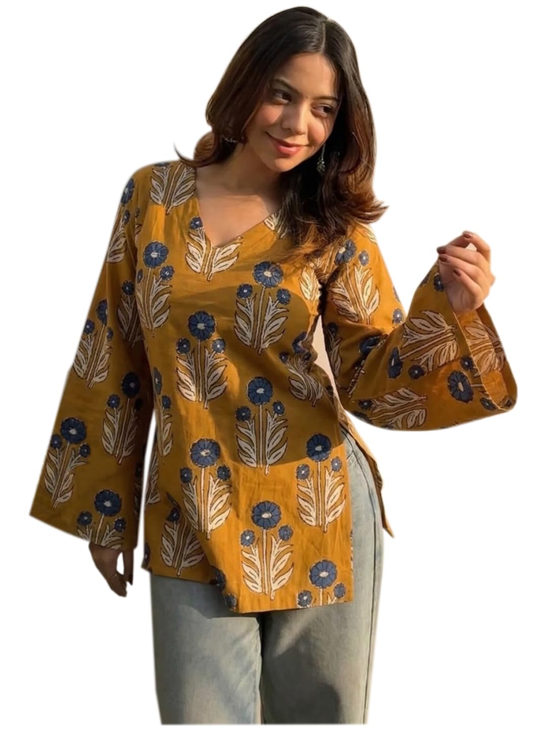 anni designer Cotton Short Kurti for Women | Stylish Kurti | Short Kurti Top | Casual Kurta for Women | Comfortable Cotton Kurtis for Womens-picture-51