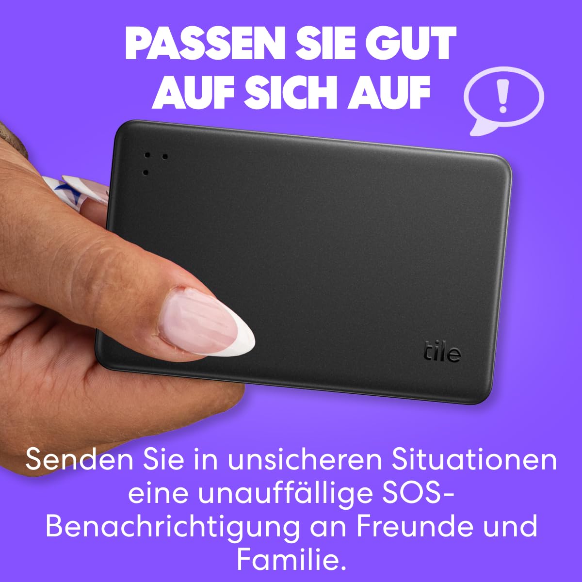 Life360 Tile Slim - Geldbörsenfinder, Bluetooth-Tracker und Gegenstandsfinder für Gepäckanhänger, Reisepässe und mehr. iOS- & Android-kompatibel. Handy-Finder. 1er-Pack (Navy Blaze)