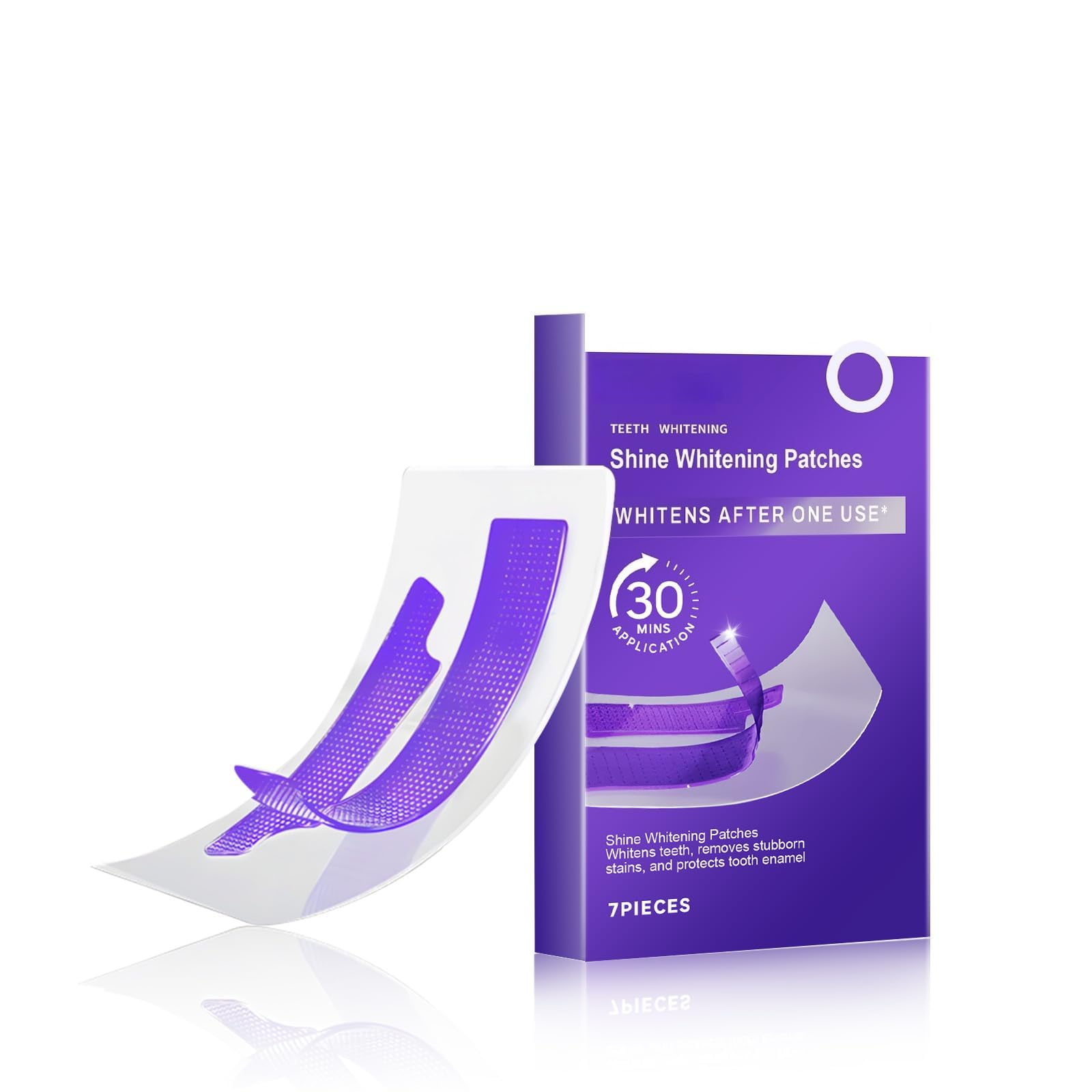 Purple Teeth Whitening Strips, Teeth whitening Stickers, Effectively Remove Tooth Stain, 30 Minutes Fast Results, Gentle Brightening Teeth, Gum Care, Suitable for Men and Women Daily Dental Care