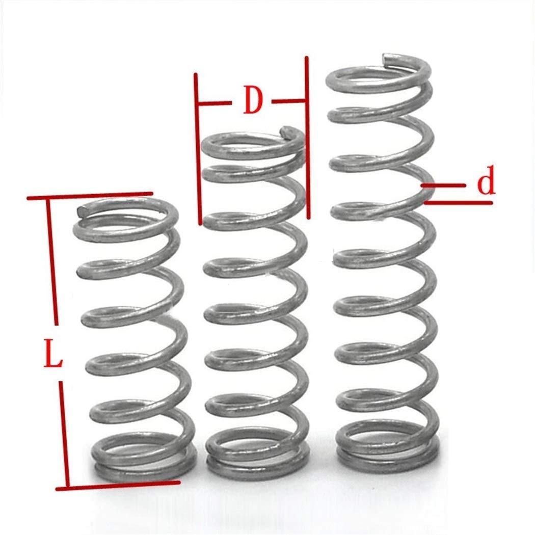 Collier Echappement Ressort Compression QUARKZMAN 5Pcs En Acier Inoxydable 304, 3mm OD, 0.4mm Fil Taille, 40mm Ressort De Compression Terminal De Paiement