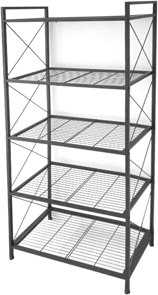 SONGMICS 5Tier Metal Storage Rack with Wheels, Mesh