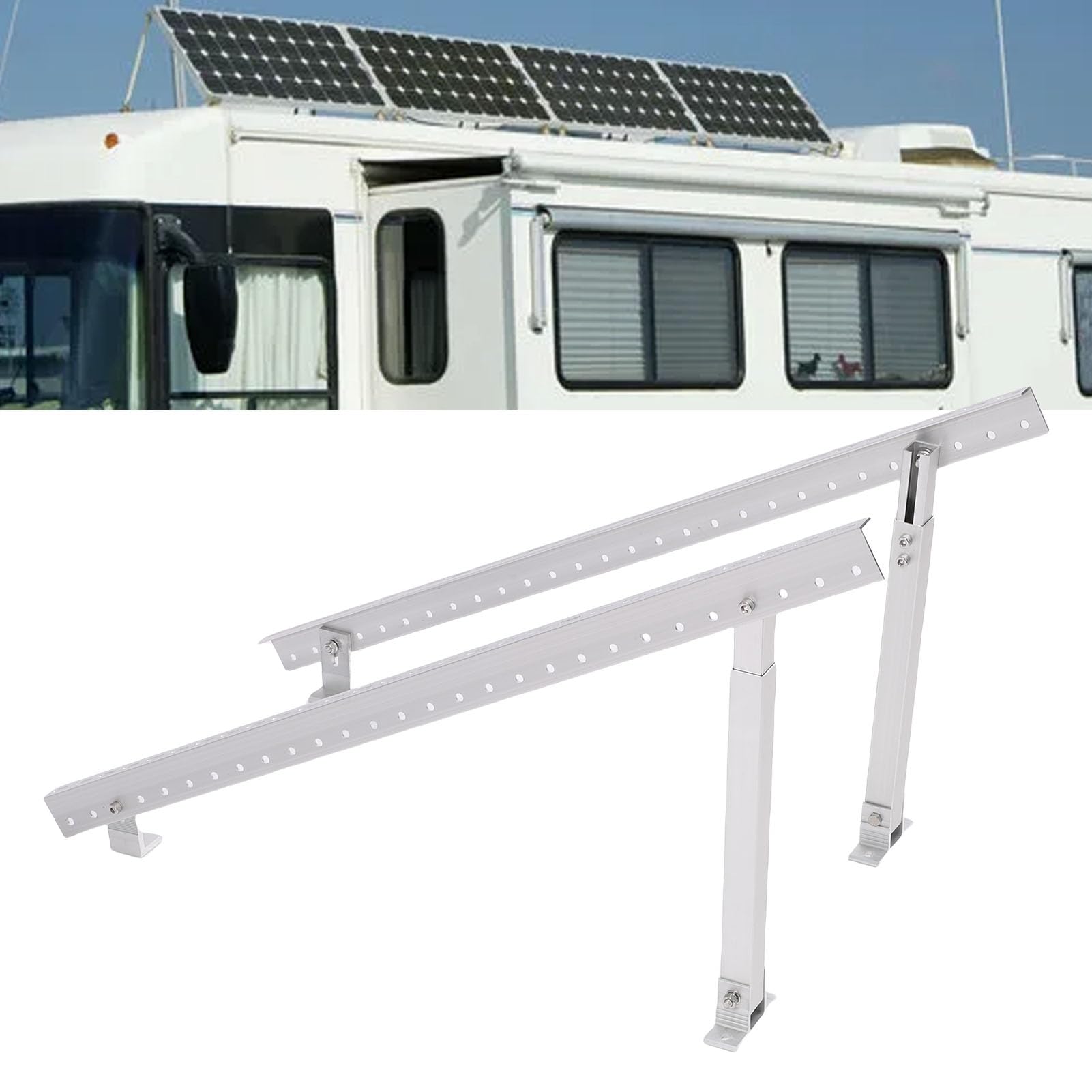 Staffe di Montaggio Inclinabili per Pannello Solare Regolabile Cattura Efficiente la Luce Solare per Yacht