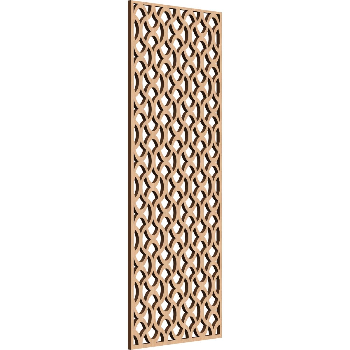 Resort Decorative Pierced Fretwork Wood Wall Panels, 15 3/8"W x 39 3/8"H x 3/8"T, Hickory