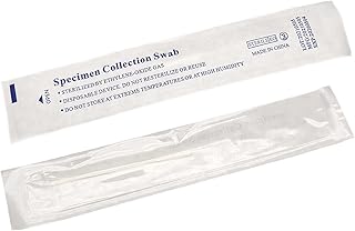 Nasal Swab Individual Self Test, 100 Pack Sterile Nasopharyngeal Swab Sterile Nylon Swabs Individually Wrapped, Nylon Flocking Tip Nasal Swabs for Home Sampling