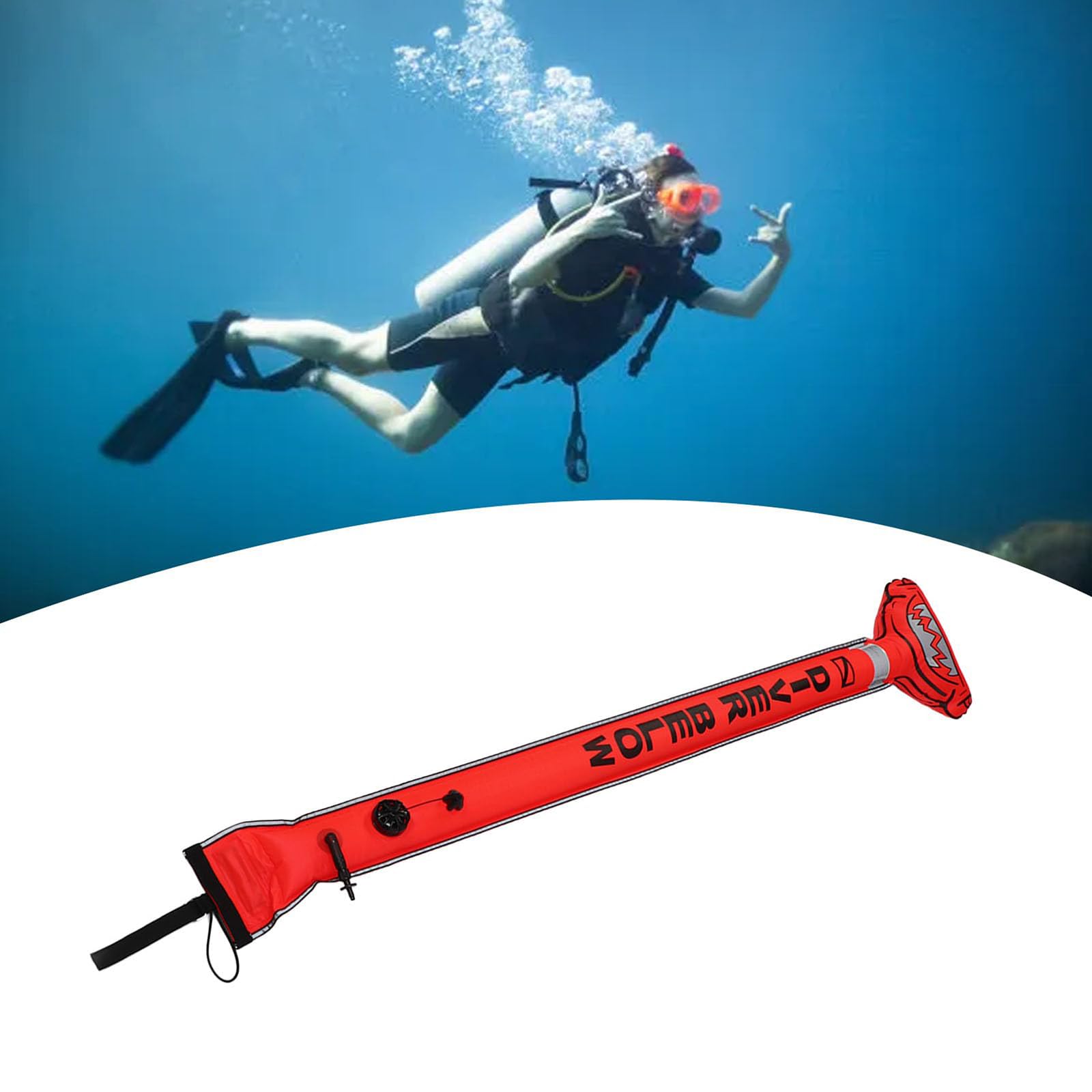 Boyas inflables visibles para buceo