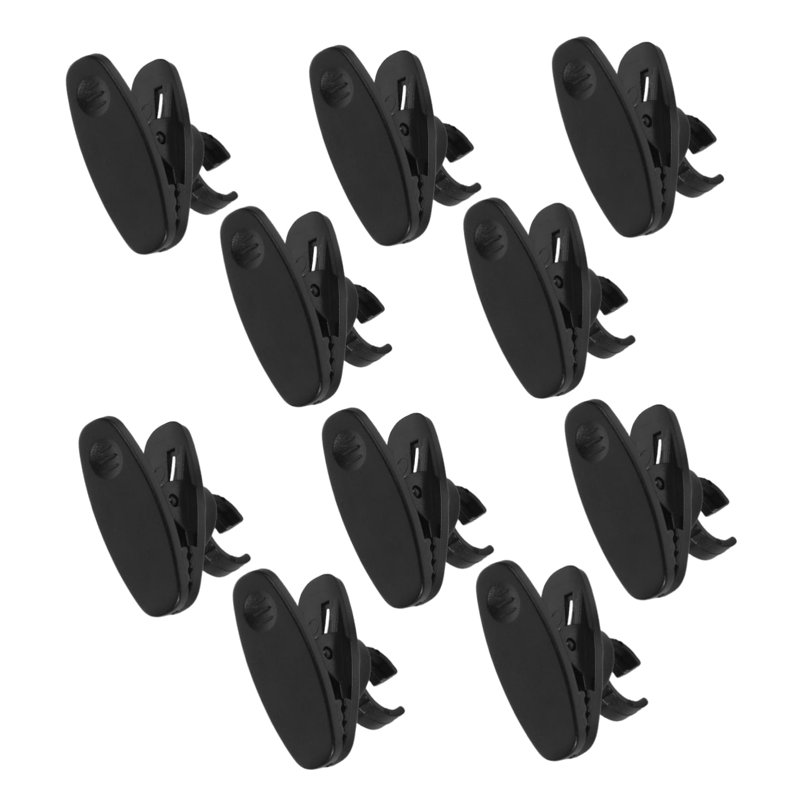 GALPADA 10Pcs Black Lapel Mic Clips Rotating Microphone Holder for Podcast Interview Stage Performance Versatile Mount for Optimal Sound Capture