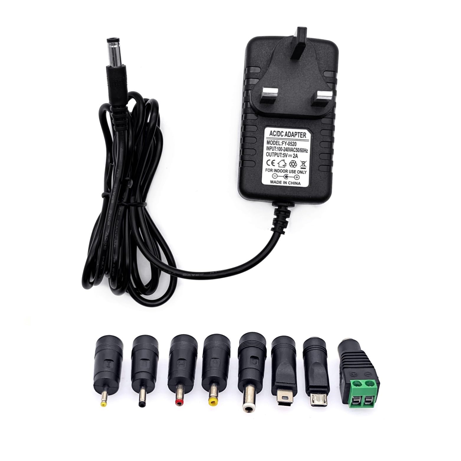 5V 2A 2000ma DC Power Supply Adapter 100V-240V Charger For LED Strip