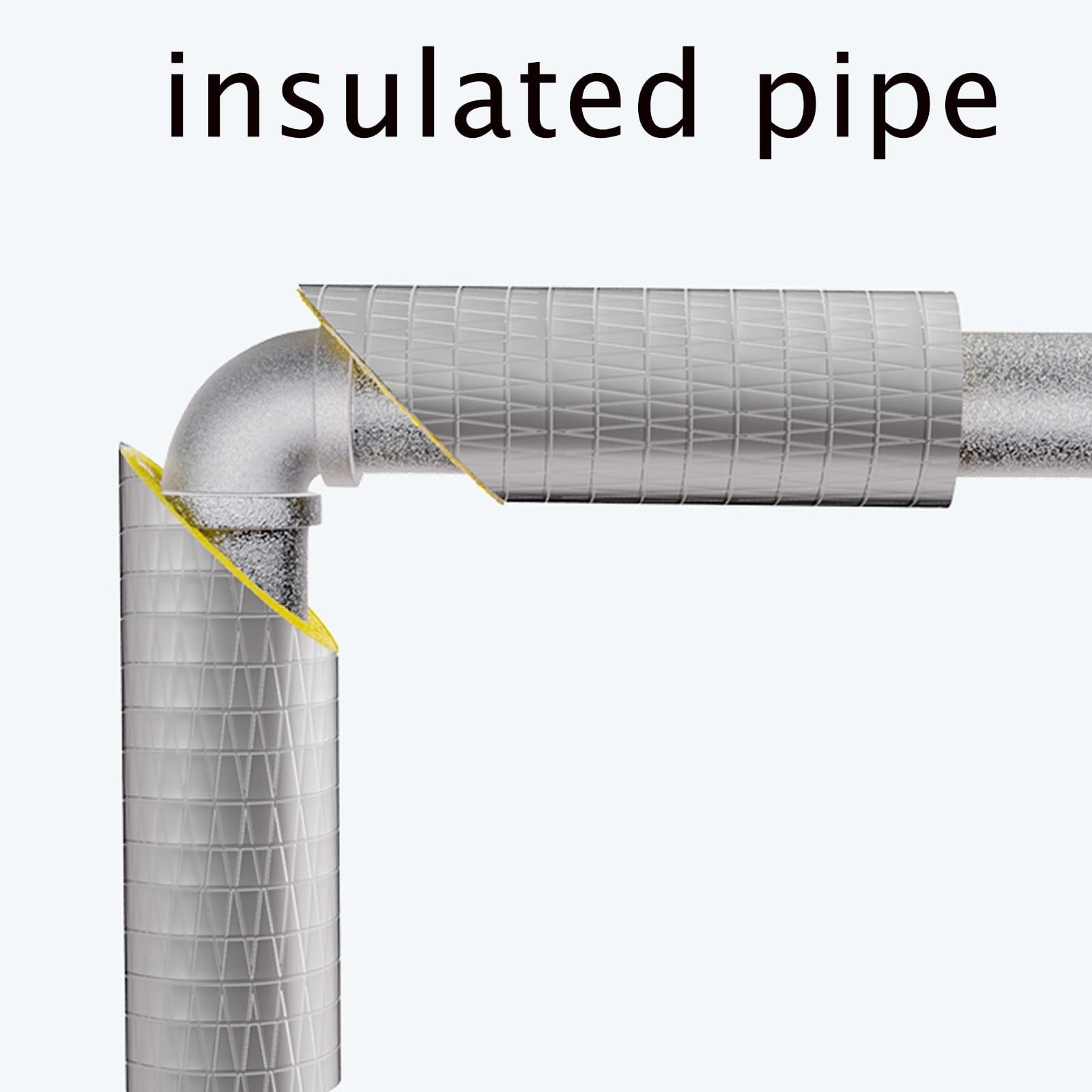 Tubo isolante in lana di roccia con rivestimento in foglio di alluminio, Isolante Termico for Tubi, tubi isolanti industriali, isolamento termico/prevenzione incendi(ID-76mm/2.99"TH-50mm/1.96")