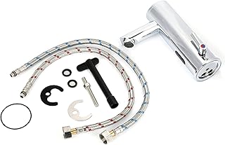 Automatic Electronic Sensor Touchless Faucet, Commercial Automatic Motion Sensor Hot Cold Mixer Solid Brass Faucet Basin Faucet for Bathroom Kitchen