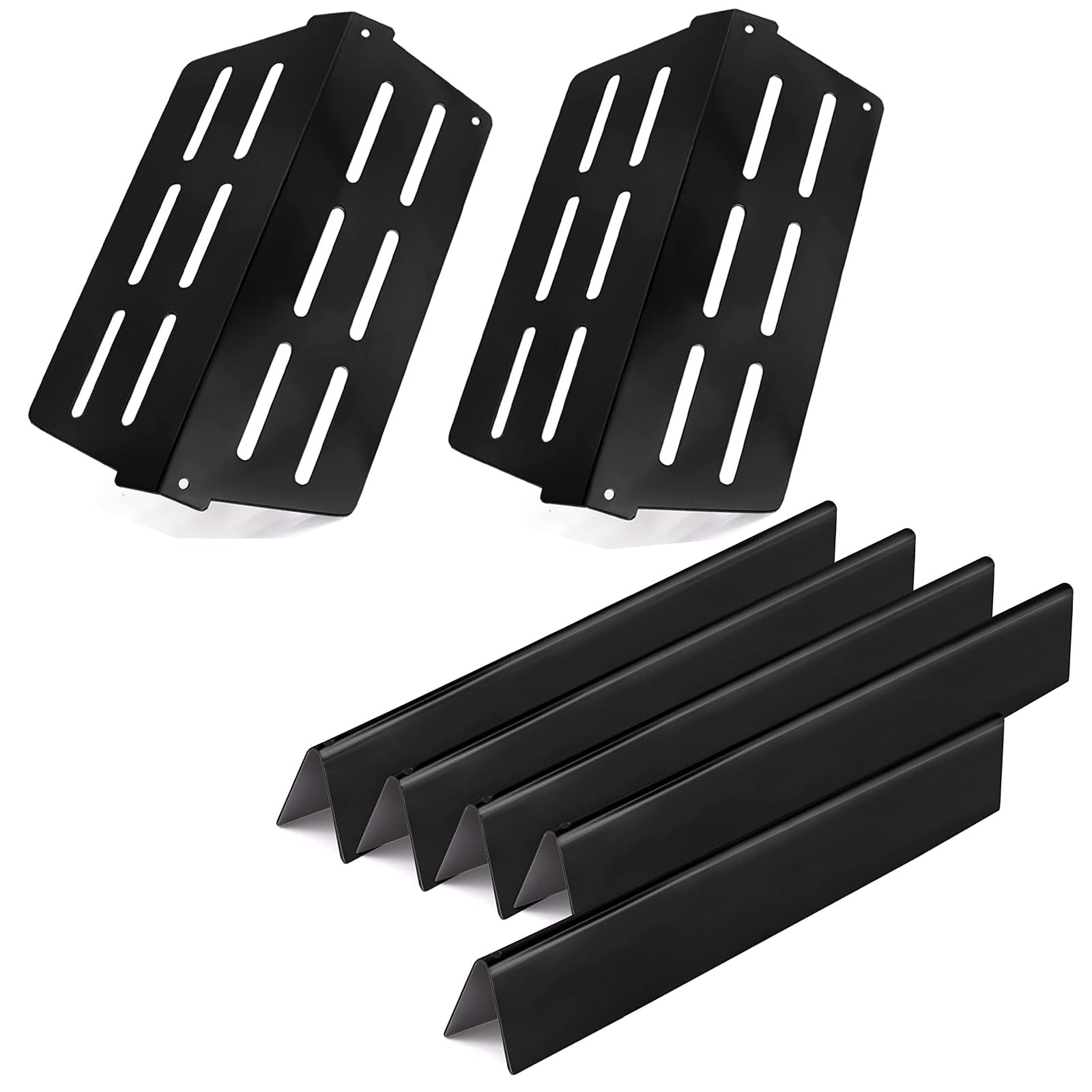 Criditpid Grill Replacement Parts for Genesis 300 Series Grills with Front Control Knob, 17.5" Flavorizer Bars &amp; Heat Deflectors for Weber 7620 7621, Genesis E310 E320 E330 S310 S320 S330 Grill.