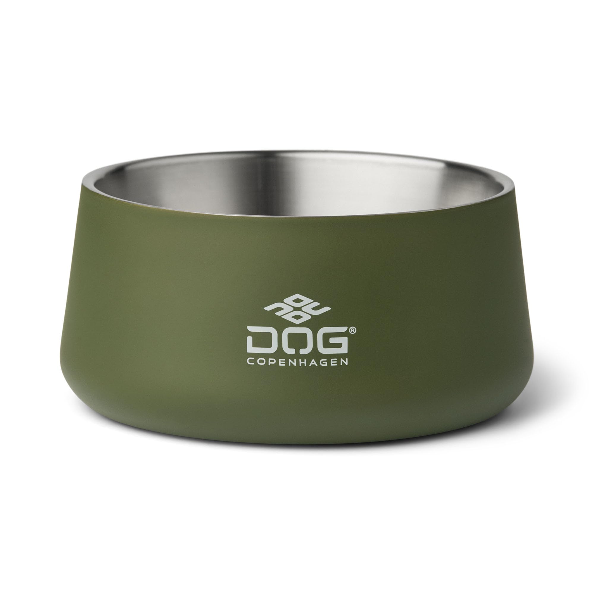 DOG Copenhagen Vega Bowl - Dog Food and Water Bowl - Stainless Steel, Dishwasher Safe, Non-Slip - Danish Design, M/L, Racing Green