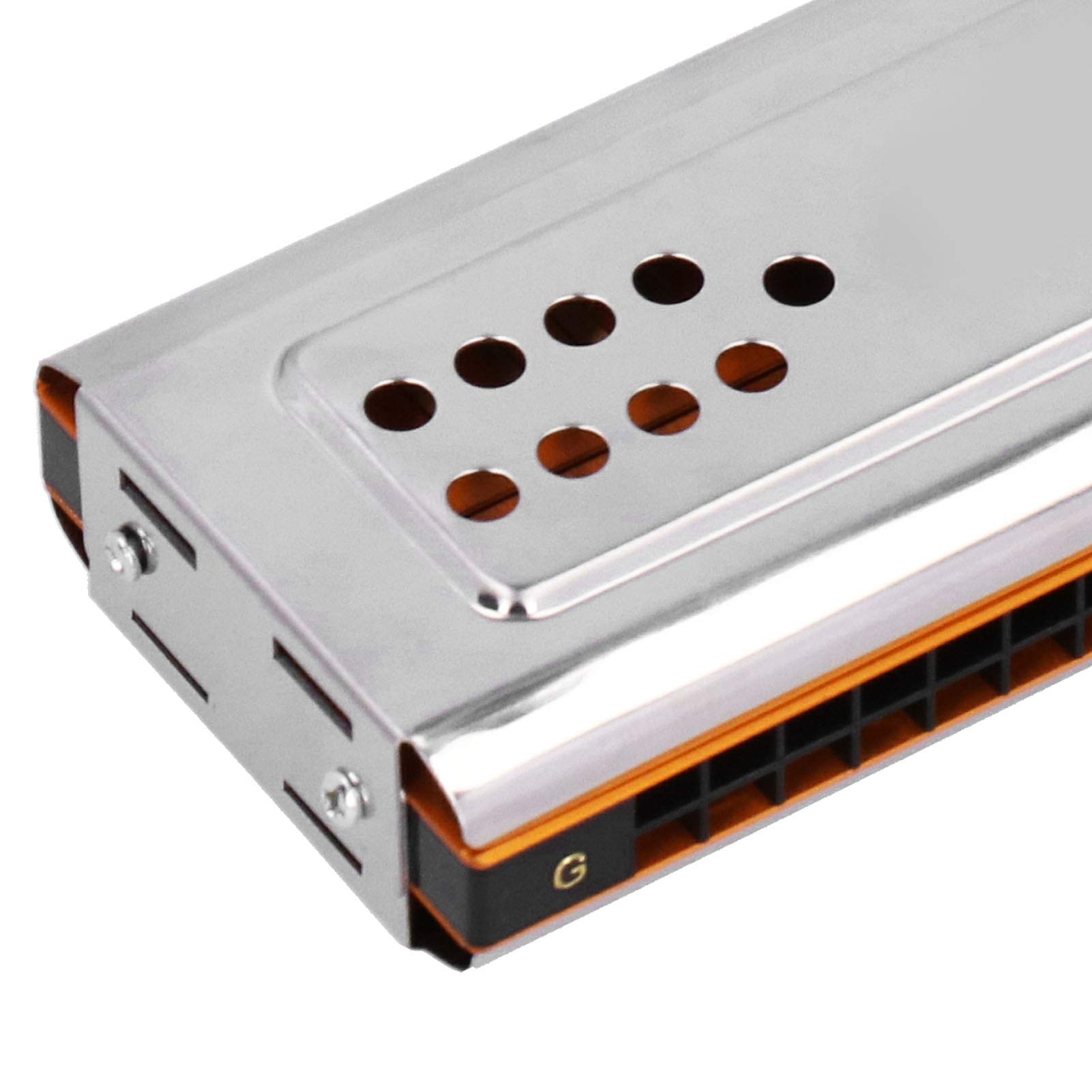 Orgue à Bouche, Harmonica 24 Trous C et G Double Face, Harmonica Trémolo à Double Rangée de Trous Sonores pour Enfants et Adultes Débutants