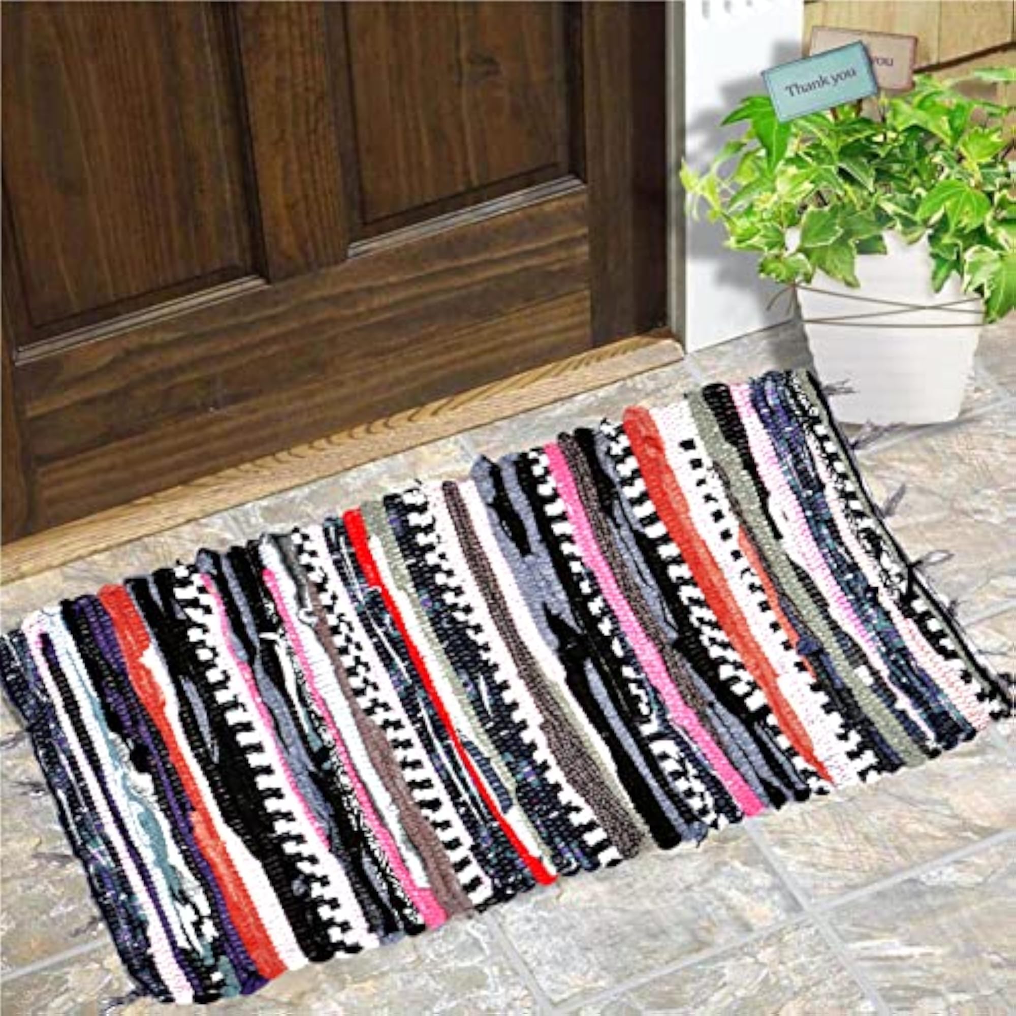Multi-Colors Cotton Mat, Pack of 5