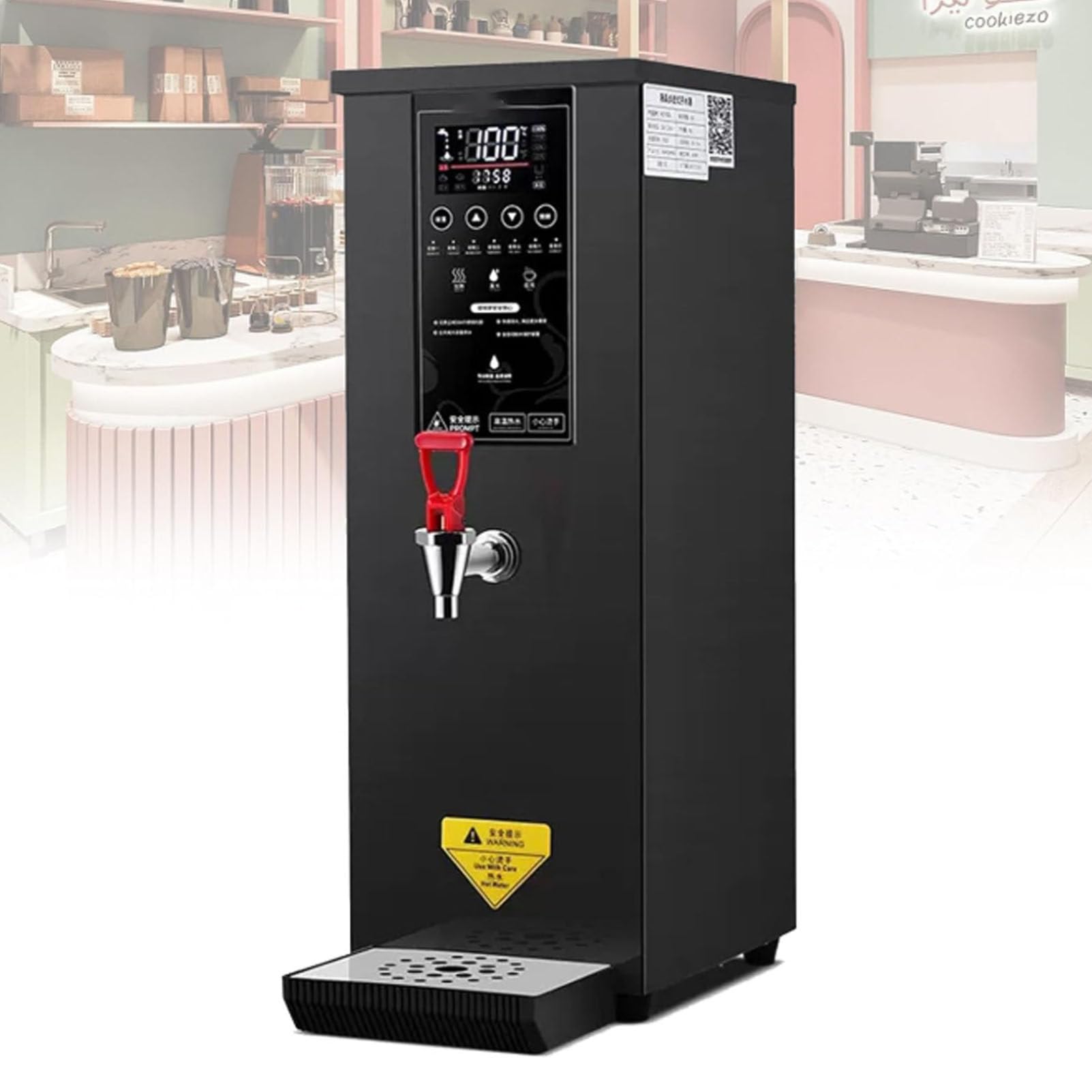 Dispensador Eléctrico De Agua Caliente, Calentador De Sobremesa con Panel De Control Digital para Té, Café Y Postres.,Black