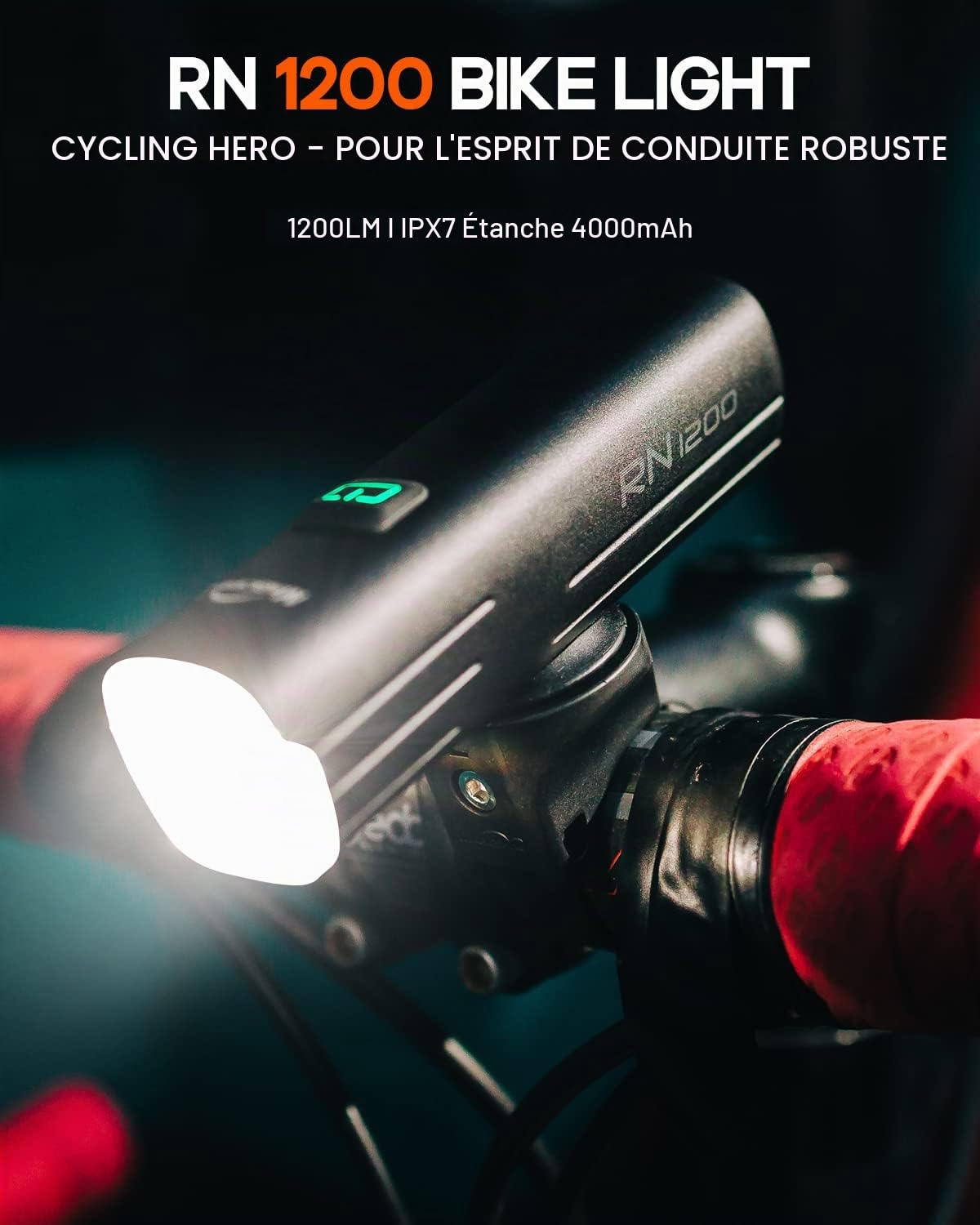 Magicshine RN 1200 SEEMEE 150 V2.0 Combo, Phare et feu arrière de vélo 1200 lm/150 LM, éclairage Puissant pour Les Sorties Nocturnes, Compatible avec VTT, vélos Enfants et vélos de Ville