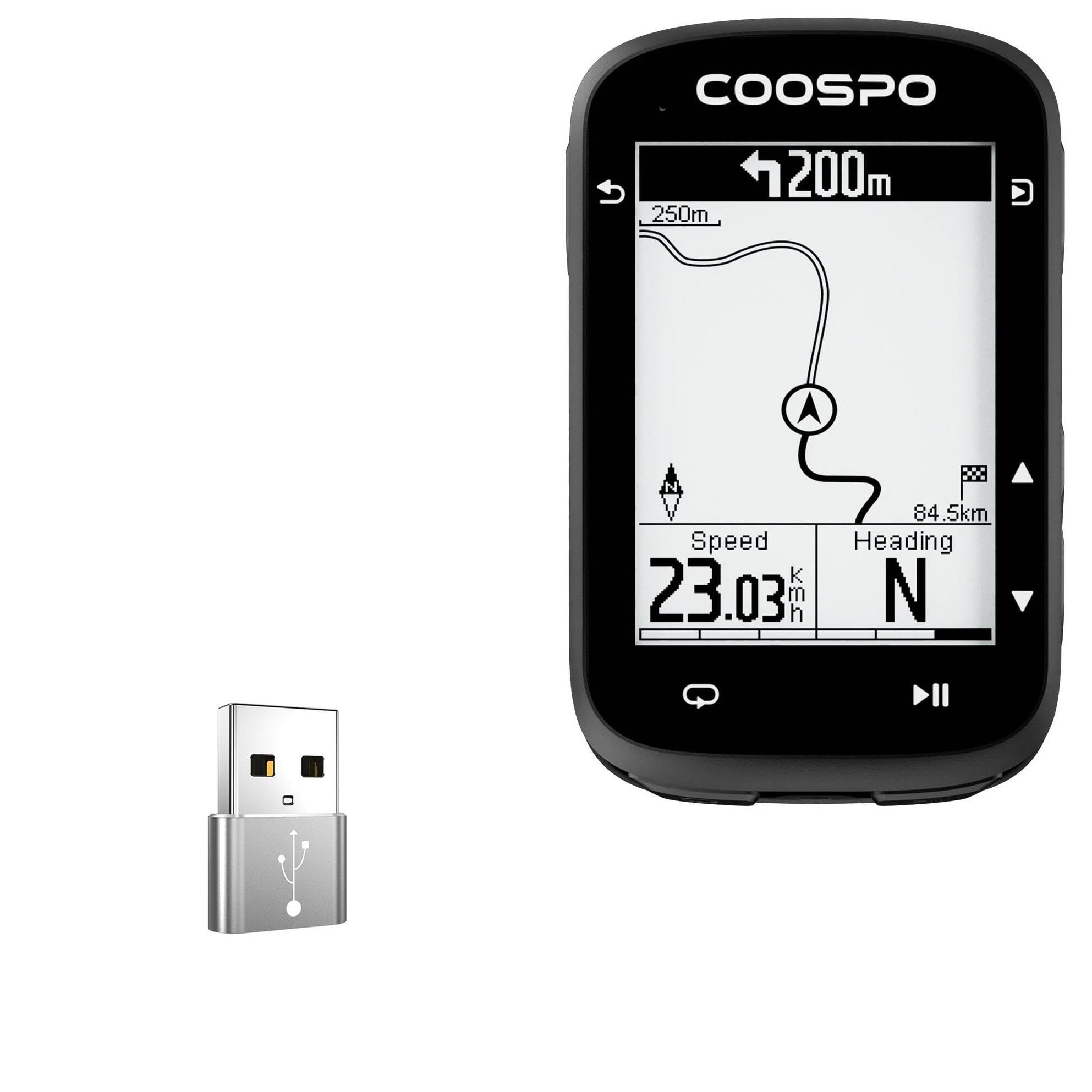 BoxWave Adapter Compatible with Coospo REALROAD CS500 GPS Bike Computer - USB-A to C PortChanger (5-Pack), Type-C OTG Convert Charging Data Adapter - Metallic Silver