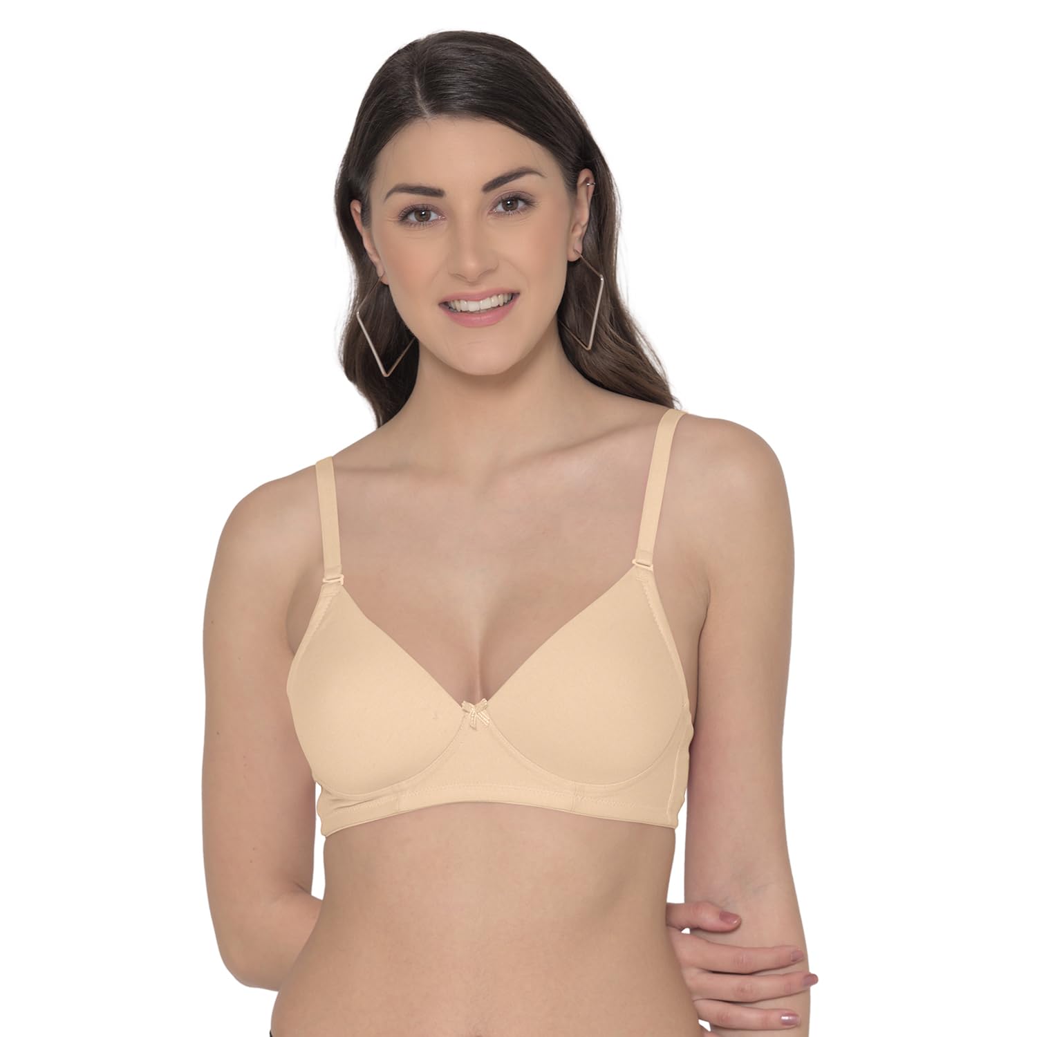 Tweens Lite Wite - Lightly Padded Cotton Lycra Bra (Plus Size) - Wirefee, Full Coverage, Multiway Straps Seamless Bra