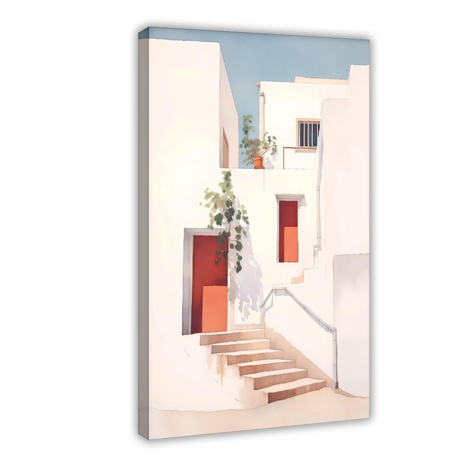 Bareronor Mediterranean Style Canvas Poster for Dorm Room Decor Gift