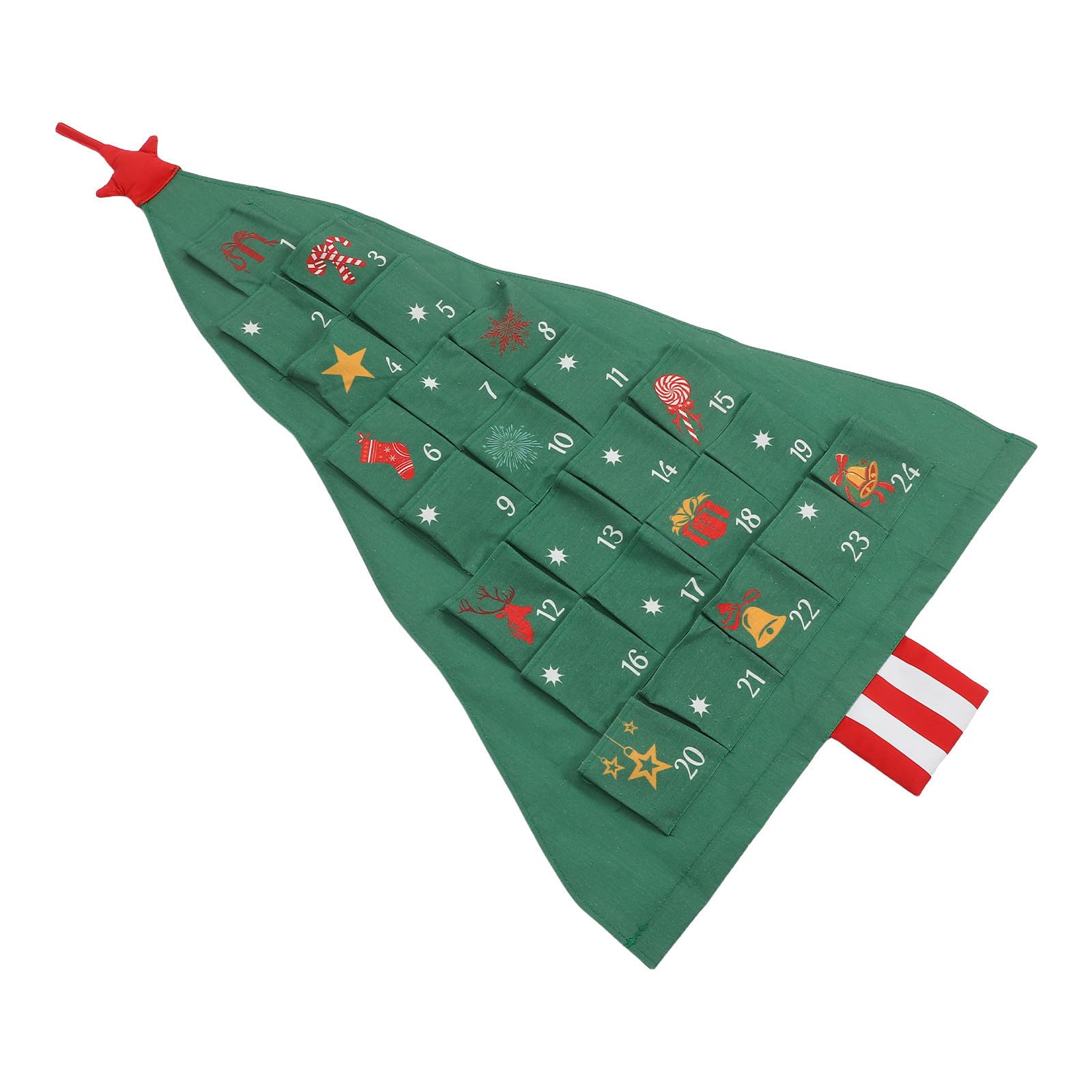 SHINEOFI 3 Sets Weihnachtsbaum Adventskalender mit 24 Taschen, Grün, zum