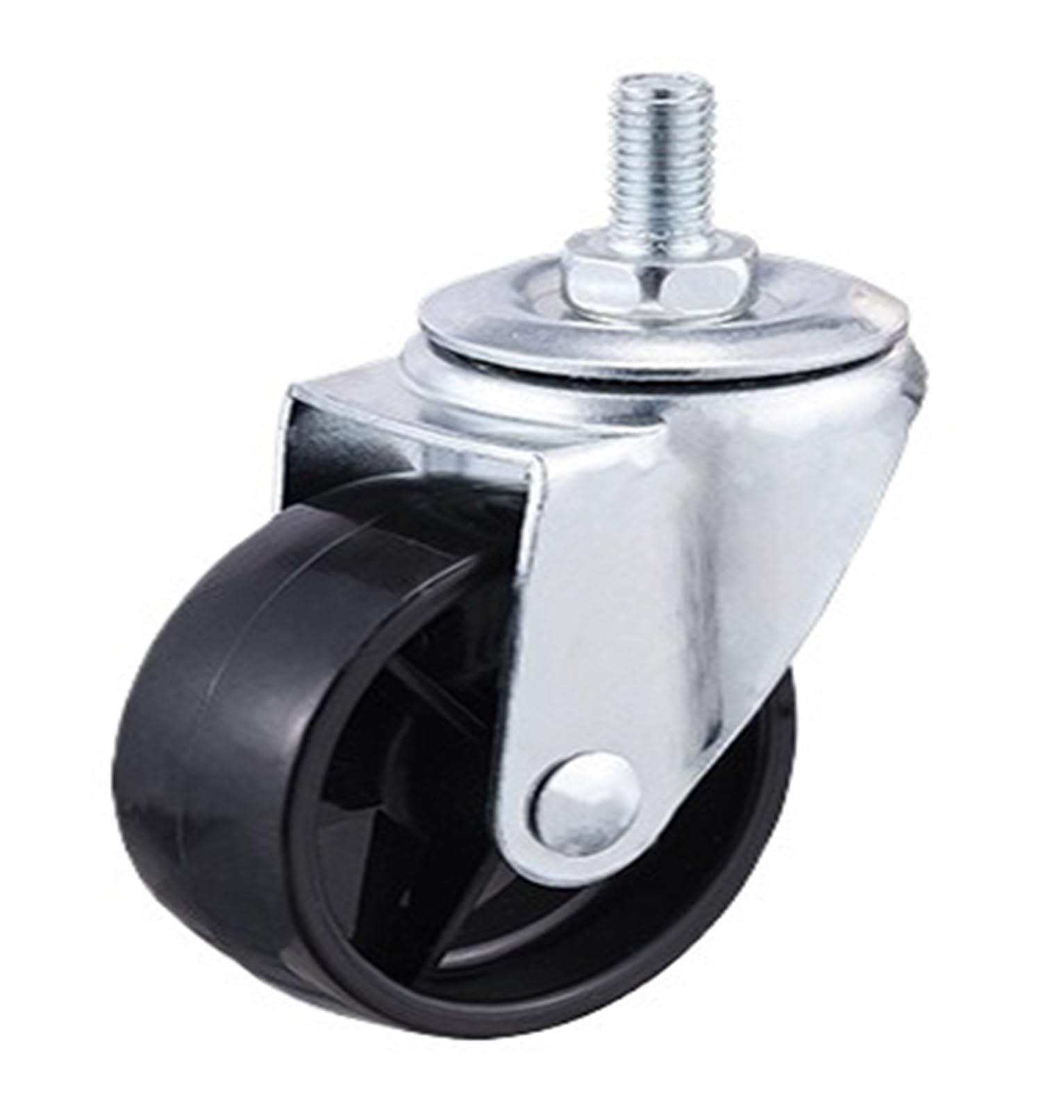 MXXDMOPD 4 Pieces/lot 2""/2.5""/3"" Light Black PP Caster M12 Screw Spinner with Brake bearingless Plastic(M12x25 Universal,2.5 Inch)