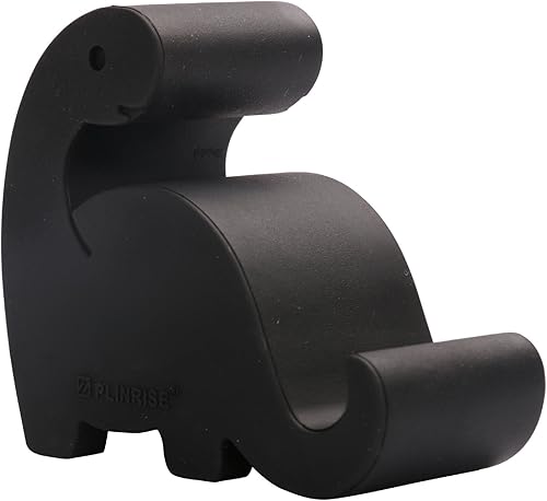 Miniatura 6 de Plinrise - Soporte de escritorio para teléfono celular, diseño de dinosaurio, material de silicona estriada, soporte creativo para teléfonos y
