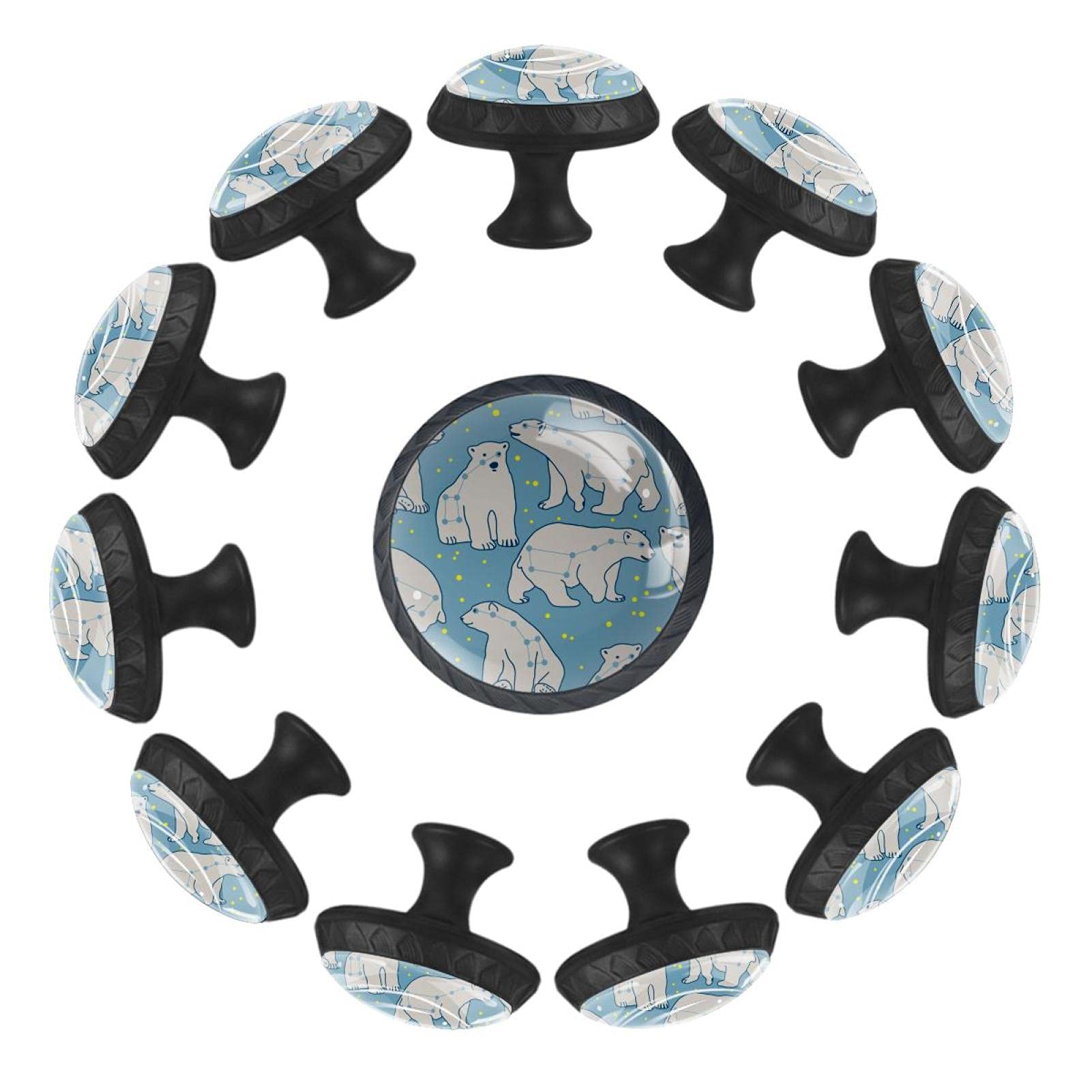 Boutons de tiroir ours polaire 35mm poignée de meuble enfant pour commode et crèche