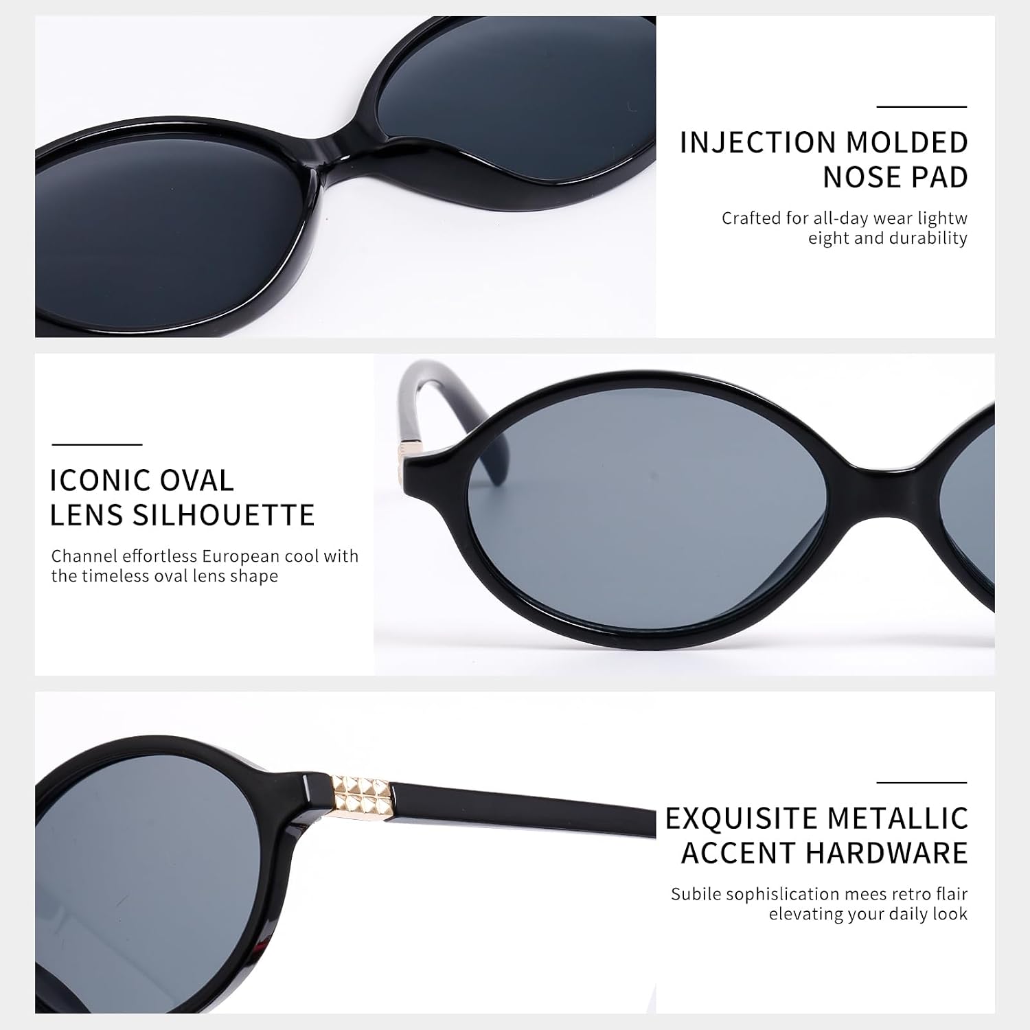 Trendy Retro Oval Sunglasses for Women 90s Y2k Fashion Vintage Sun Glasses image 5