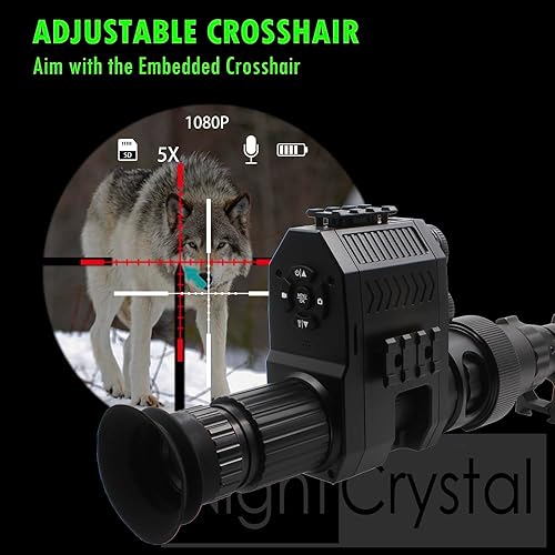 Miniatura 3 de Megaorei M4A M4C 1080p HD Caza Digital Infrarrojo Visión Nocturna para Alcance Monocular Accesorio Videocámara con Linterna Infrarroja Infrarroja de