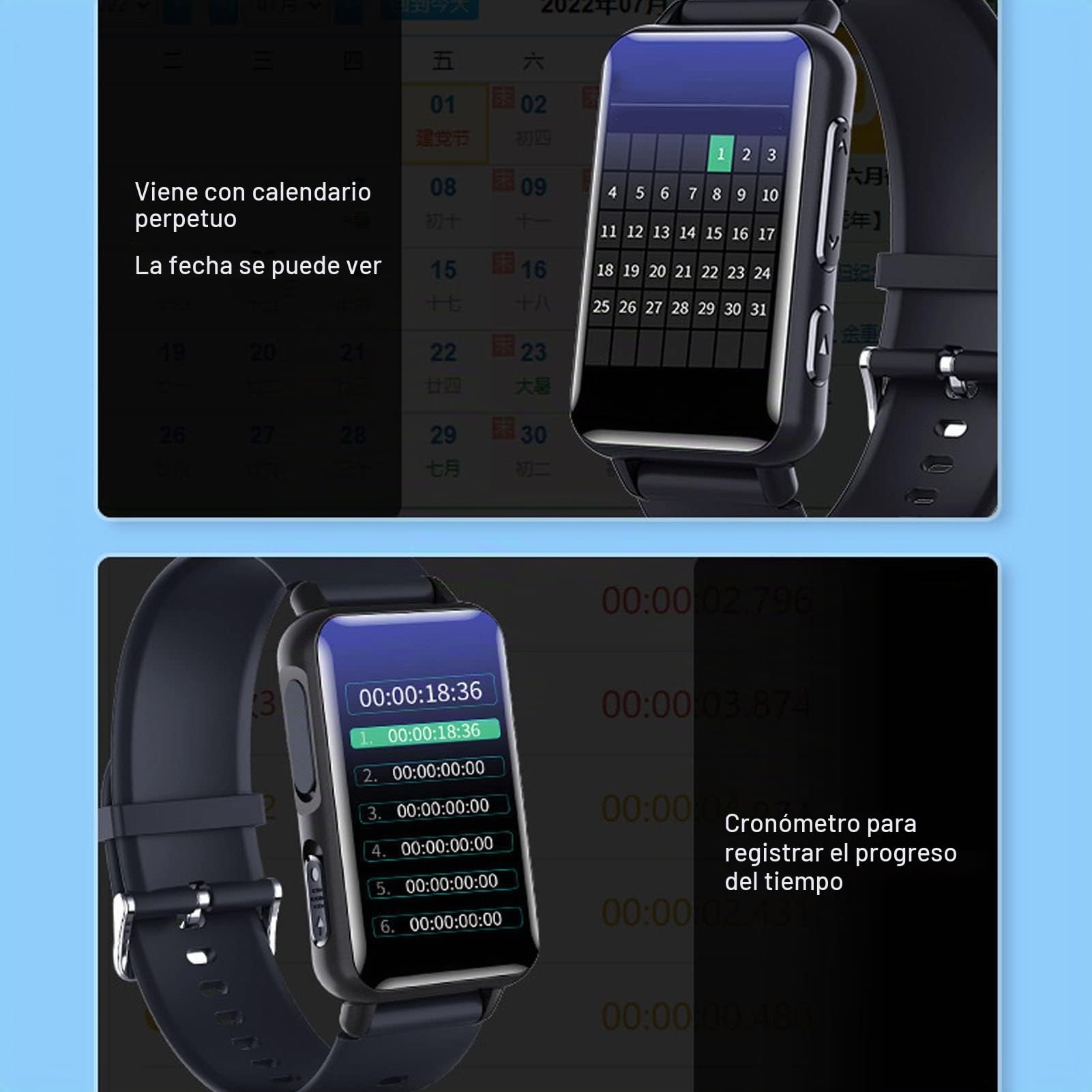 Fockety Reloj con Grabadora de Voz Digital, Grabadora Activada por Voz con Cancelación de Ruido con Reproducción, Libro Electrónico, Grabadora de Audio para Conferencias, Reuniones, Clases (16GB)