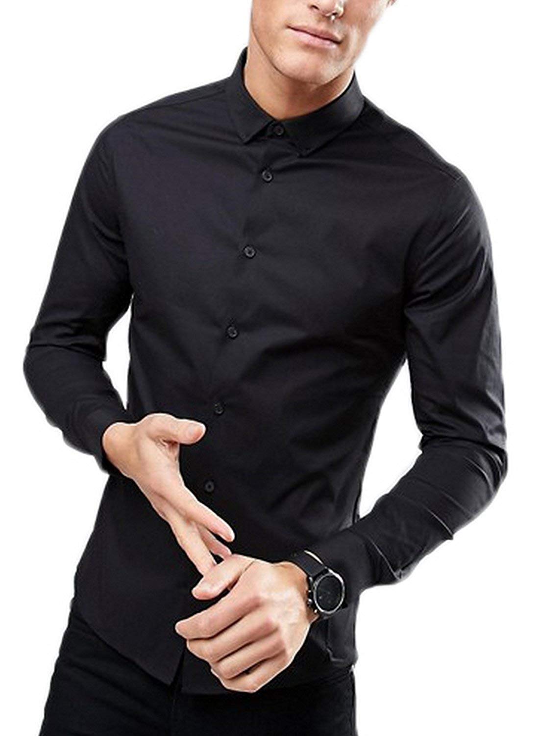 MANQMen's Slim Fit Formal Shirt